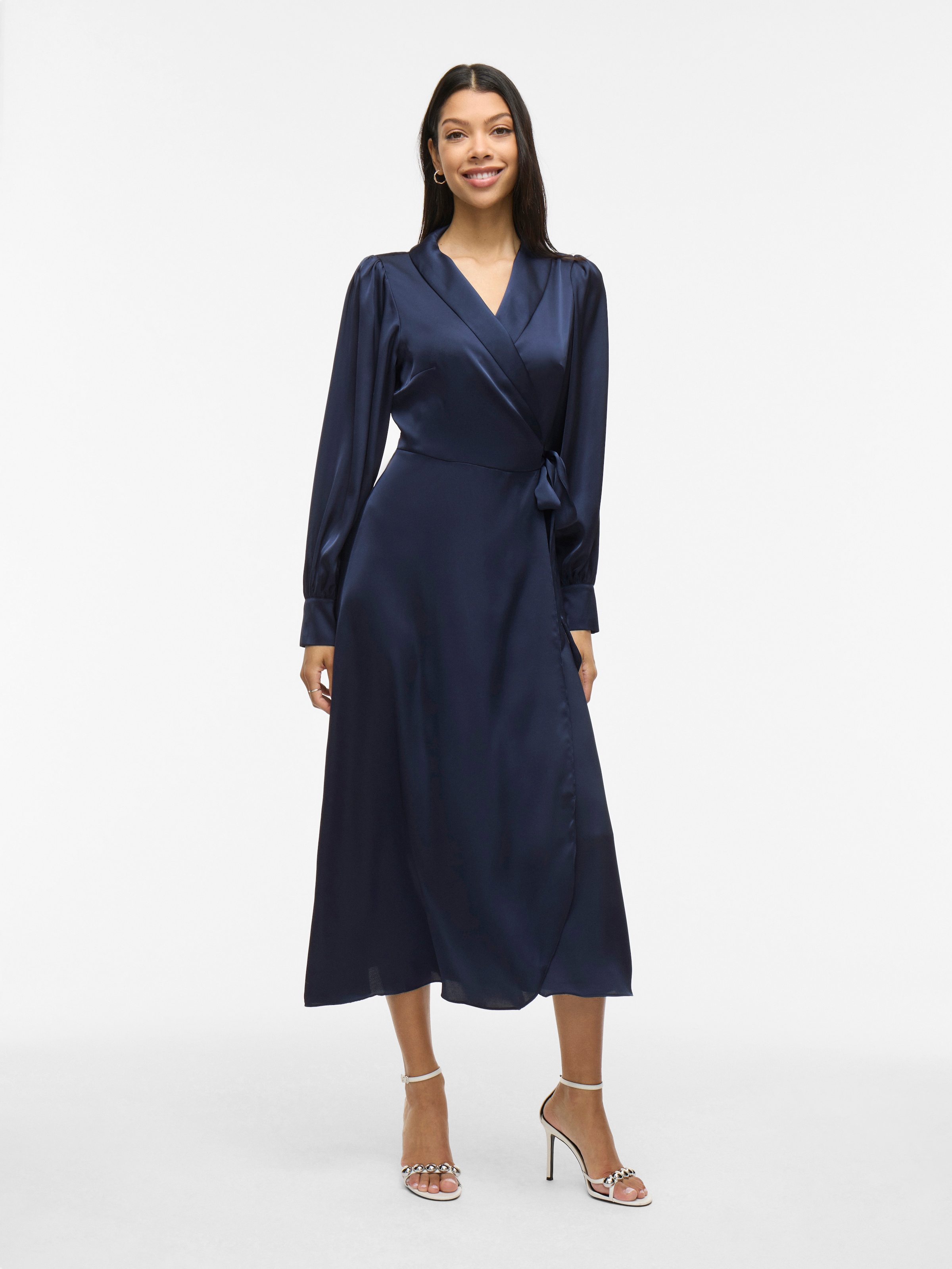 Vila Maxikleid »VIENNA RAVENNA ANKLE WRAP DRESS-NOOS/OC« Kunstfaser, regular fit