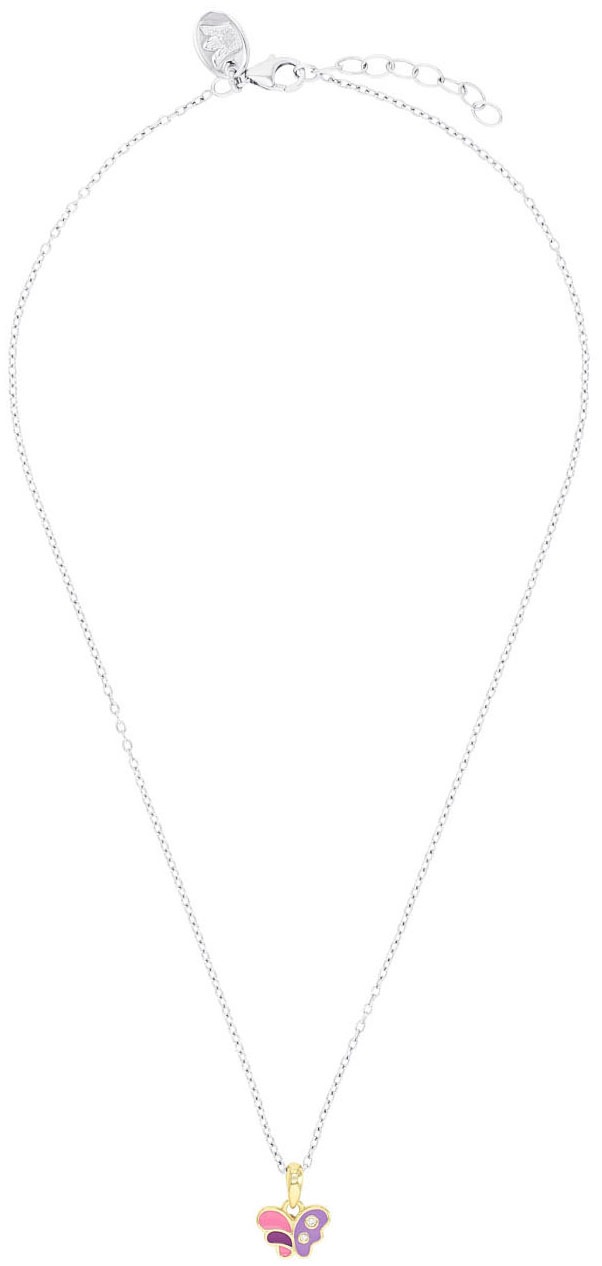 Prinzessin Lillifee Kette mit Anhänger »Schmetterling, 2037952«, mit Emaille - mit Zirkonia (synth.)