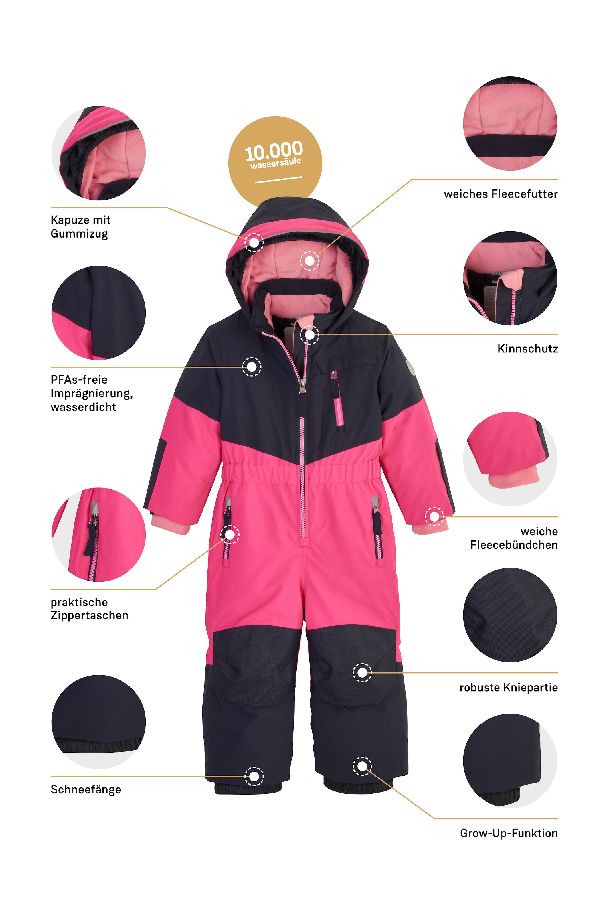 first instinct by killtec Overall »FISW 36 MNS ONPC« Wasserdichter Skioverall mit Fleece-Innenfutter, verlängerbare Ärmel