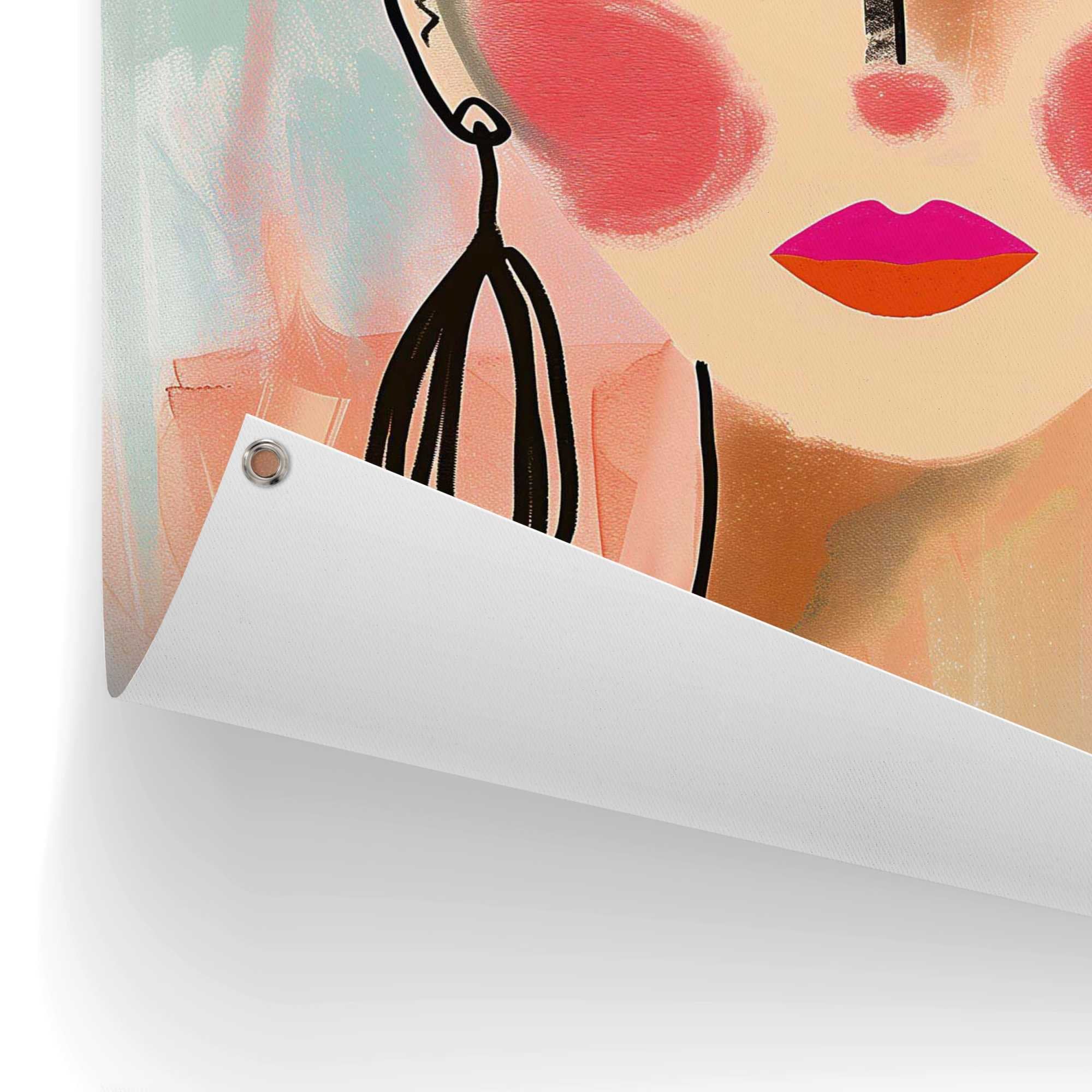 Reinders! Poster »Spring Face« Garten - Frau - Gesicht - Abstrakt - Mehrfarbig - Leinwand - Abstrakt