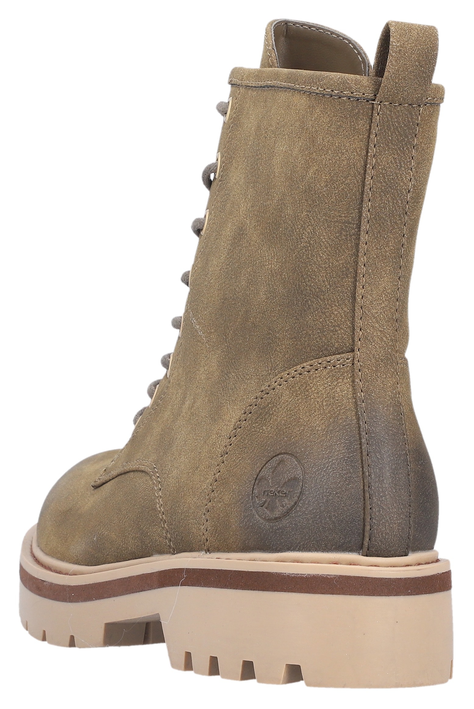 Rieker Schnürboots  Schnürstiefelette, Boots, Blockabsatz, mit Profilsohle