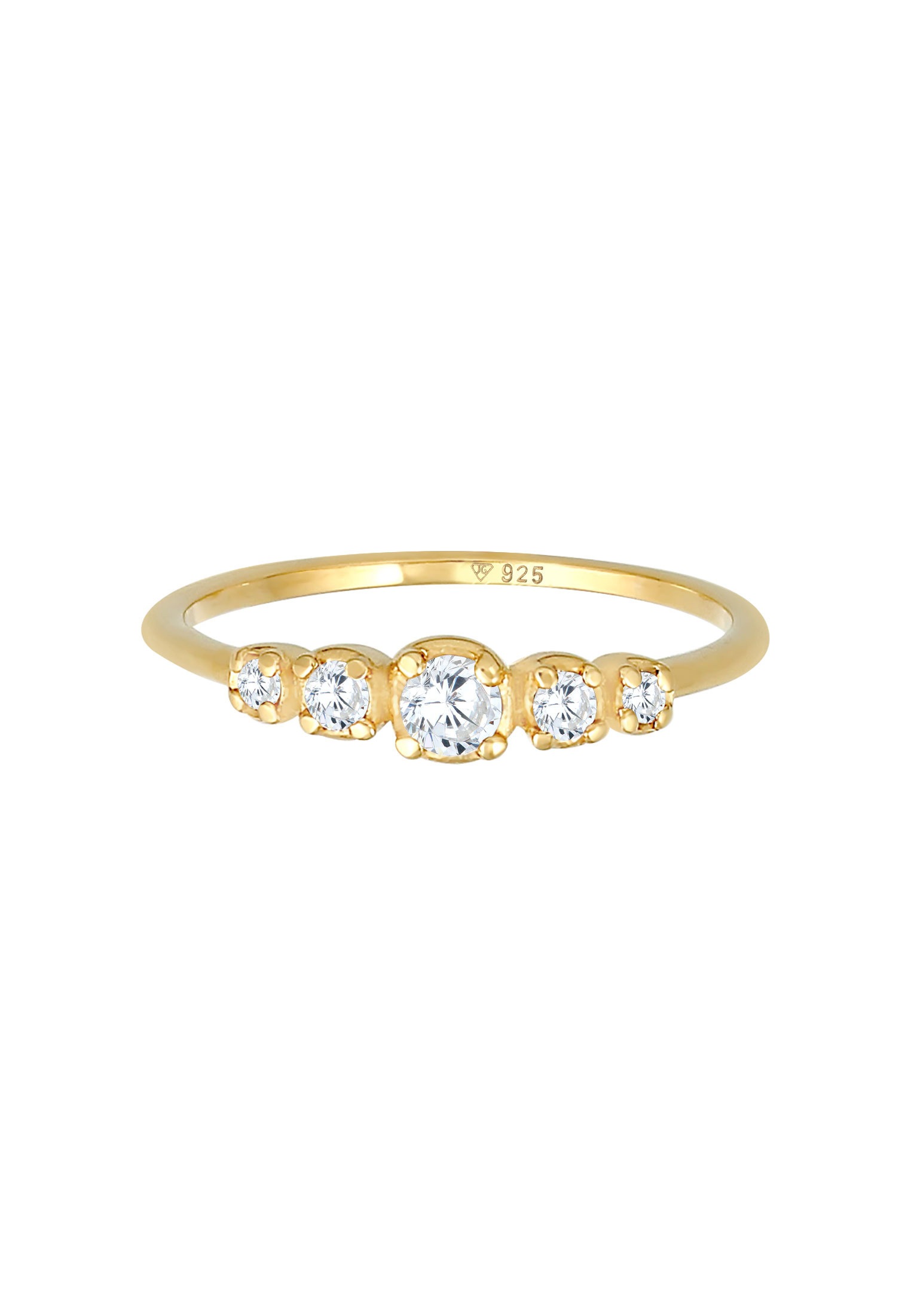 Elli Verlobungsring »Ring Zirkonia Verlobung Eternity Stacking 925 Silber«
