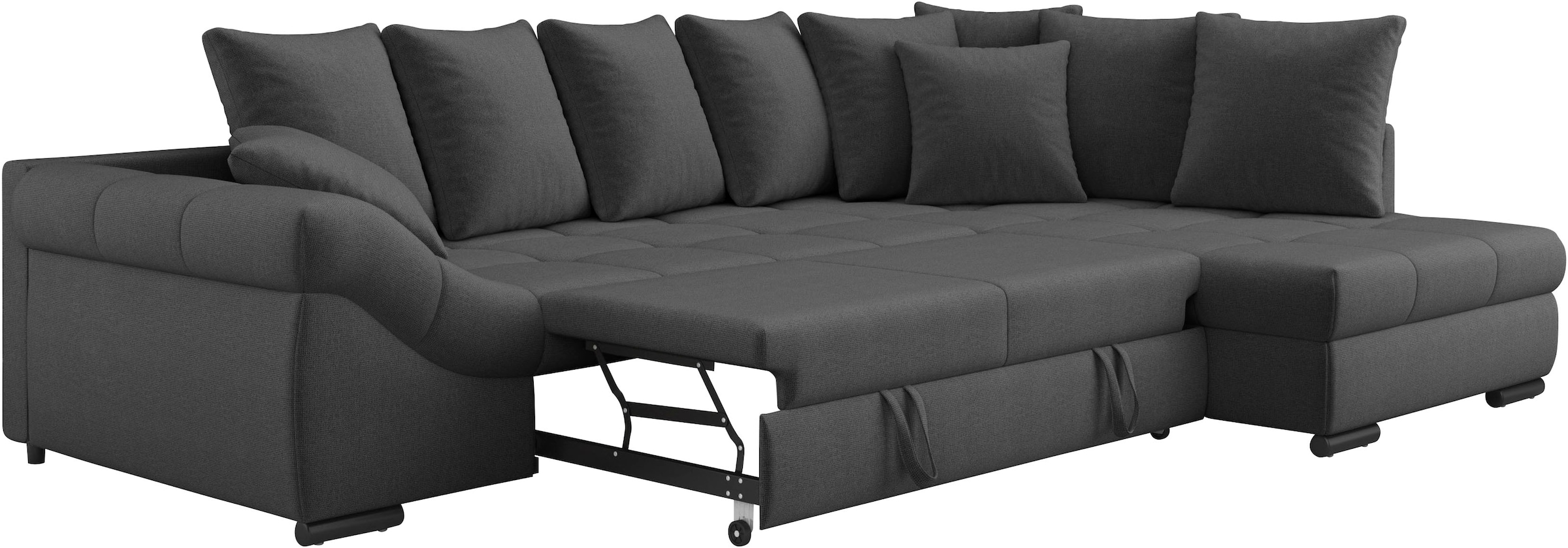 Mr. Couch Ecksofa »Pietro, L-Form, mit Bett, wahlweise mit Kaltschaum« mit Kaltschaum und Bett