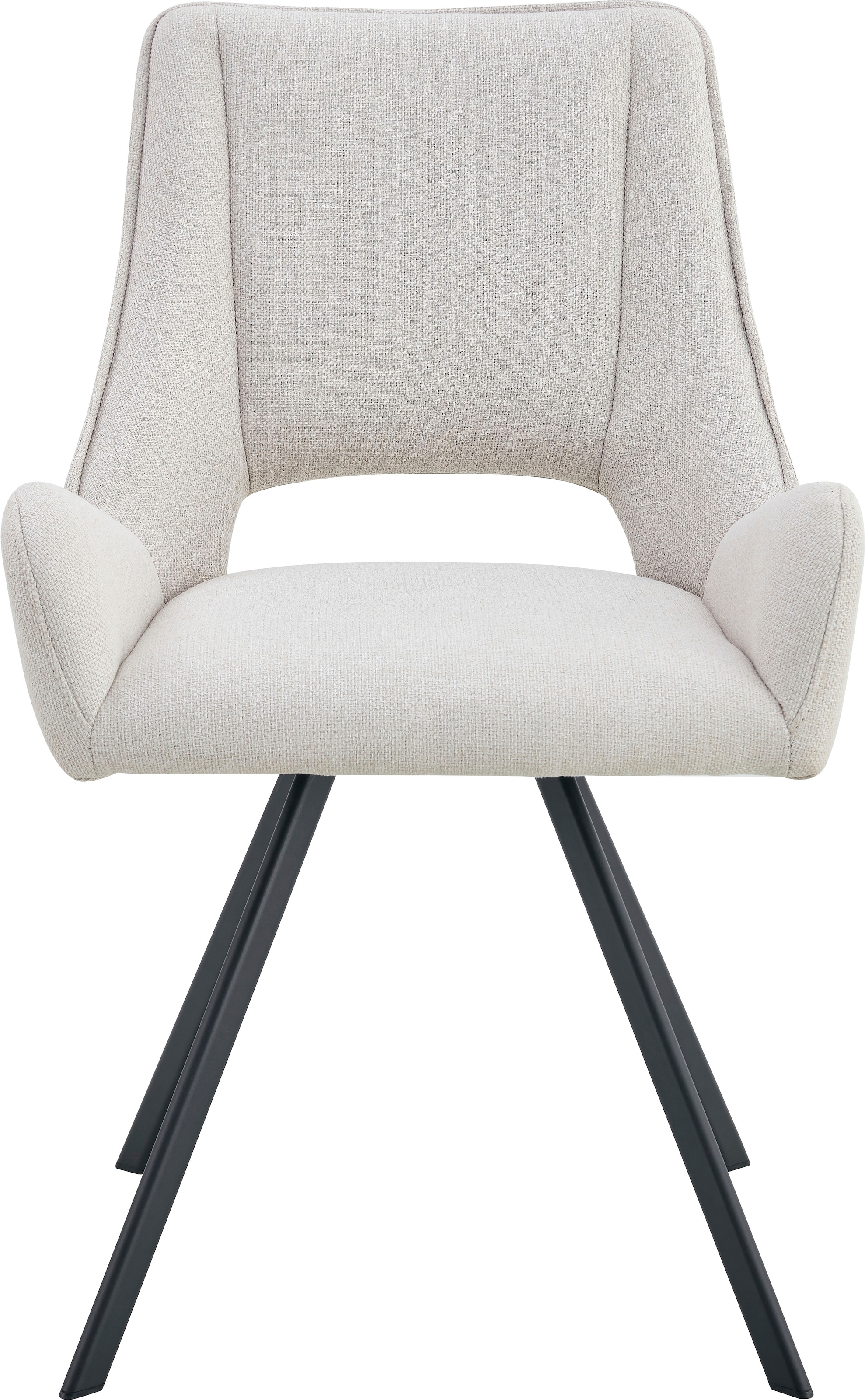 Home affaire Esszimmerstuhl »BRANDON, 2er Set, mit Metallgestell in matt schwarz« (Set) 2 Stk.in verschiedenen Farben, Belsatbarkeit pro Stuhl 120 kg