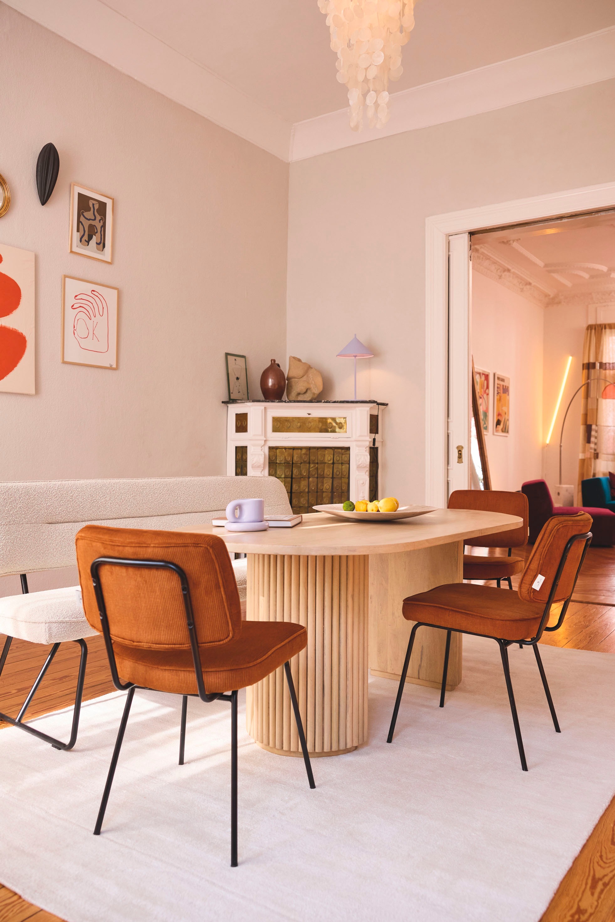 TOM TAILOR HOME Esstisch »Ripped«, mit Tischbeinen im extravaganten Ribbed-Look