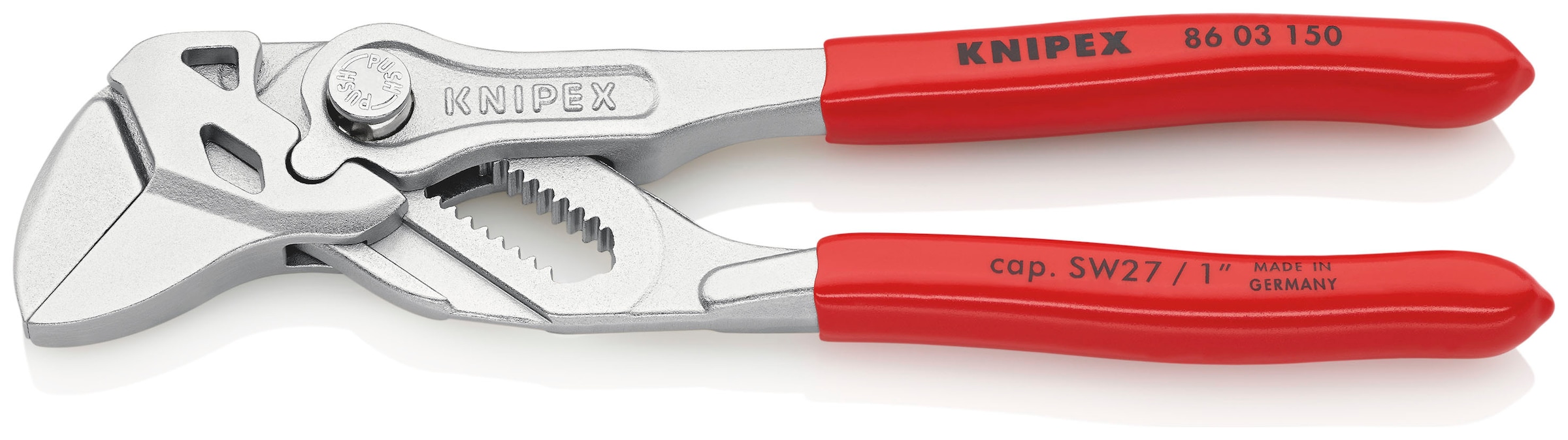 Knipex Zangenschlüssel »86 03 150 Zange und Schraubenschlüssel in einem  Werkzeug«, (1 tlg.), verchromt, mit Kunststoff überzogen 150 mm online  kaufen, mit 3 Jahren XXL Garantie