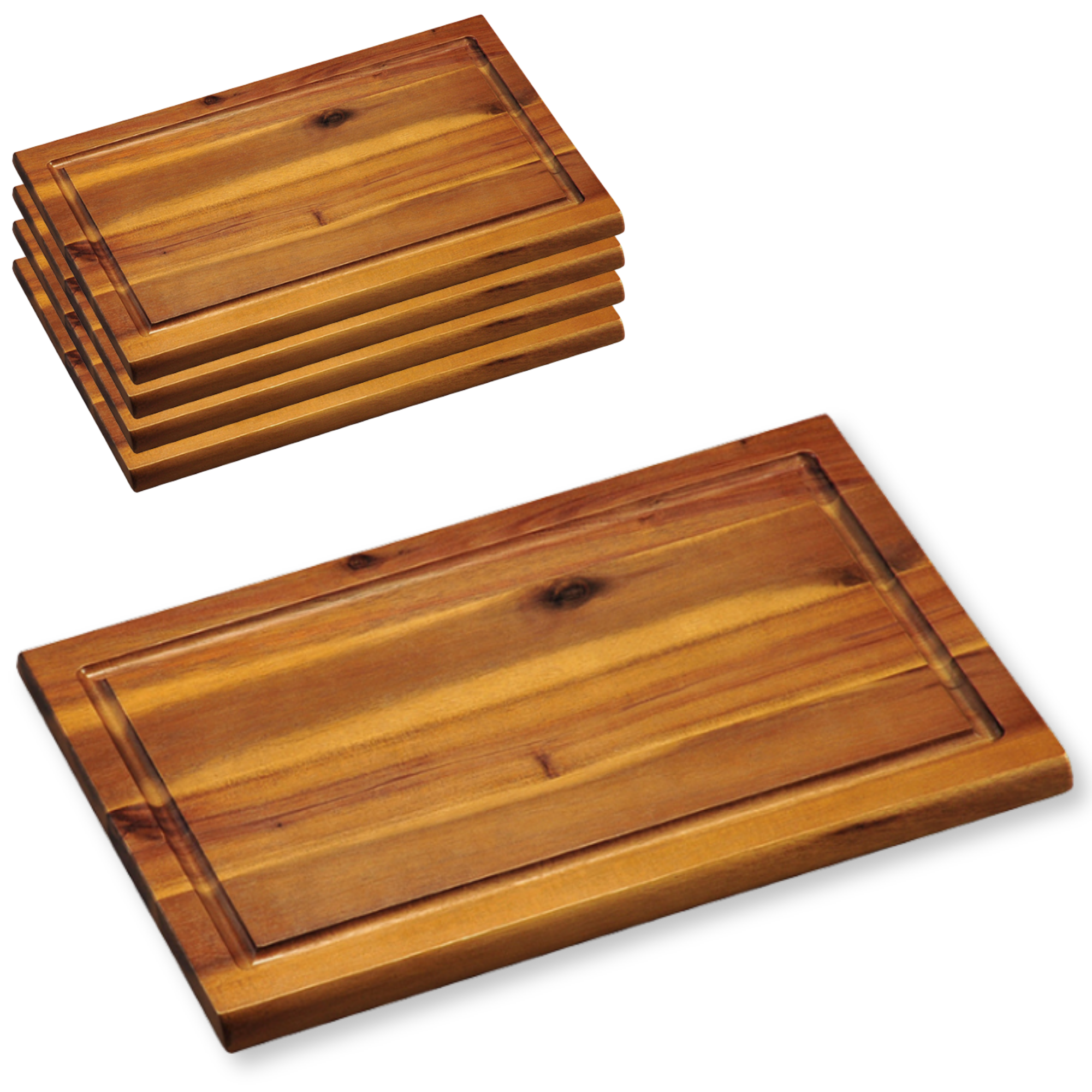 KESPER® Schneidebrett »Servierbrett, Akazie, FSC« 5er Set