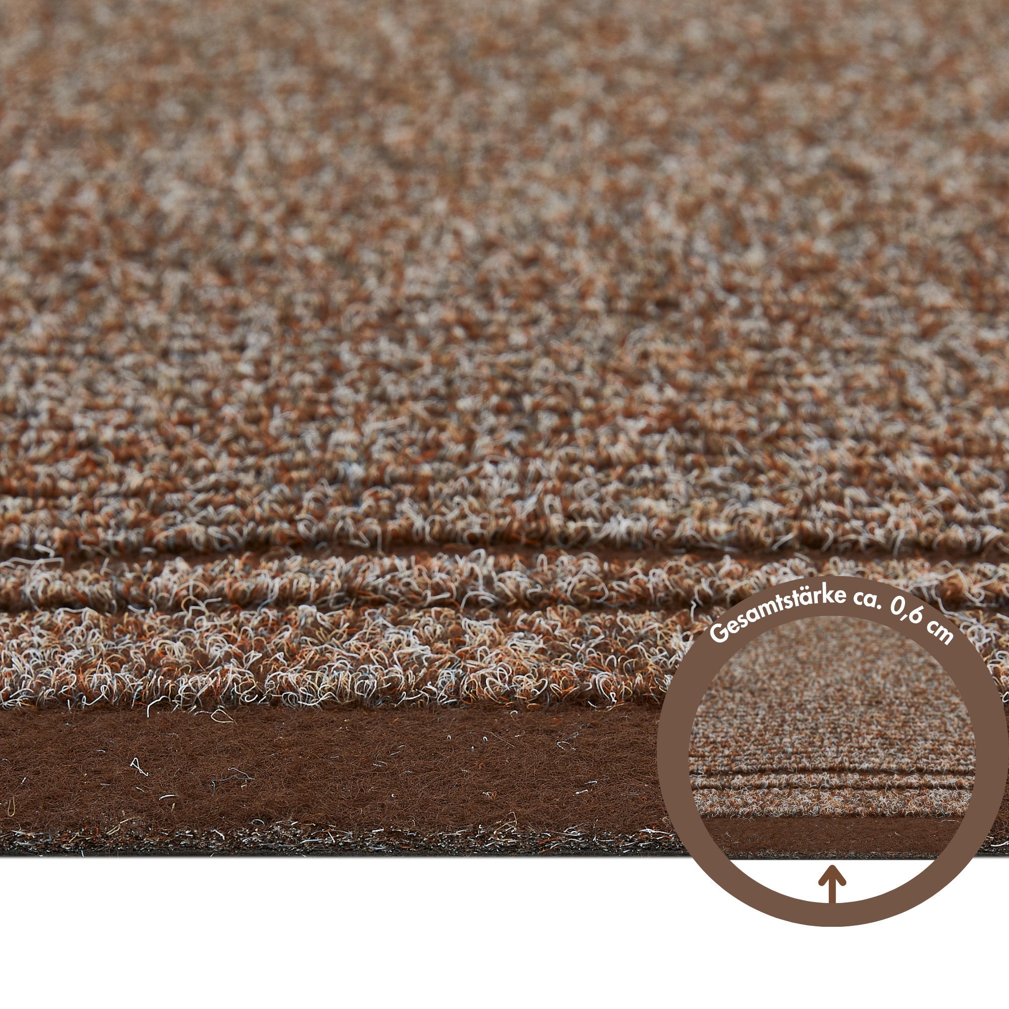 Andiamo Läufer »Mitch, Made in Belgium«, rechteckig, 6 mm Höhe, Schmutzfangläufer, meliert, mit Bordüre, In- und Outdoor geeignet