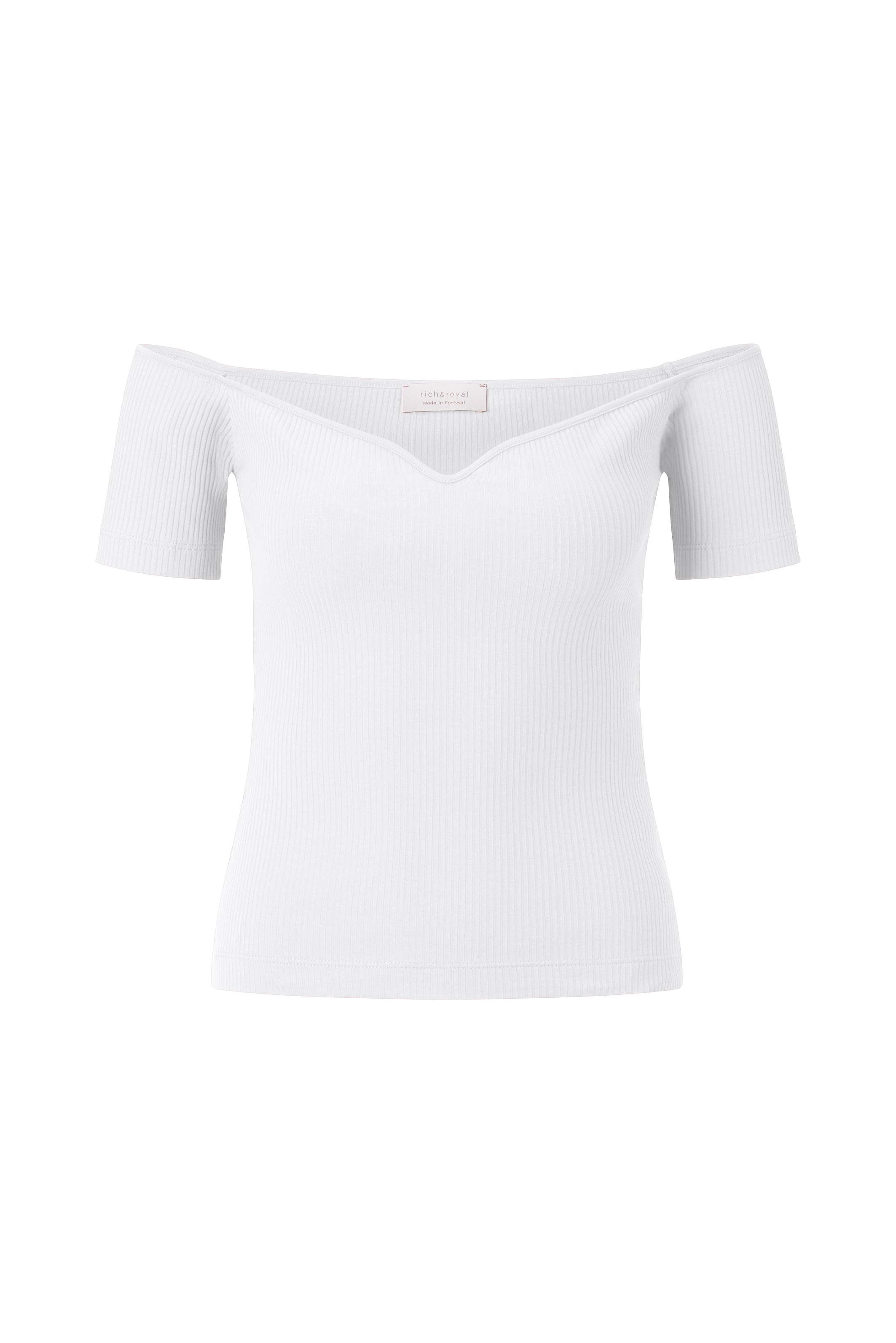 RICHROYAL T-Shirt, Off-Shoulder, gerippt
