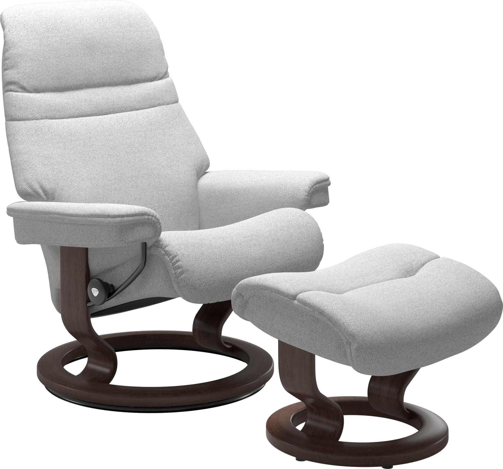 Stressless® Relaxsessel »Sunrise«, (Set, Relaxsessel mit Hocker), mit Classic Base, Größe M, Gestell Wenge