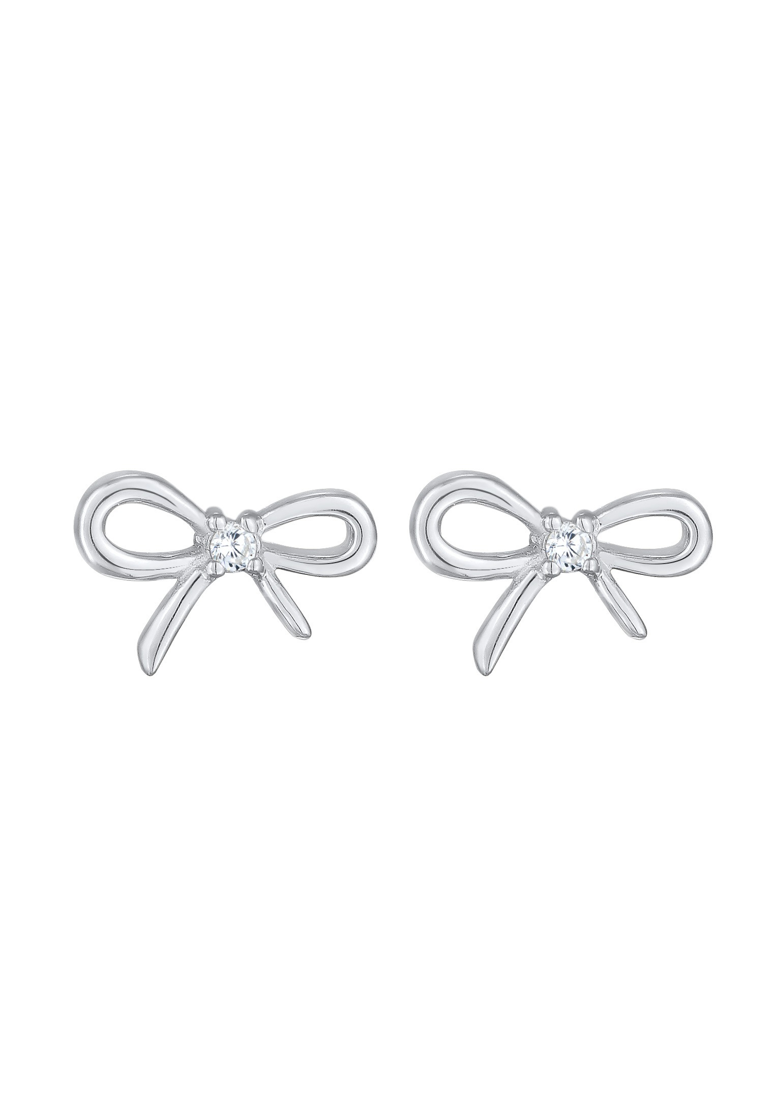 Elli Paar Ohrstecker »Ohrringe Schleife Zirkonia Romantik 925 Silber«