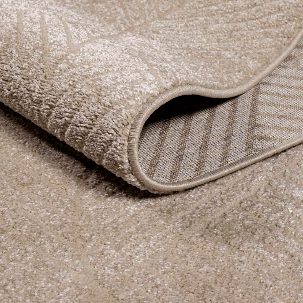 Carpet City Teppich »Friseé-Teppich FANCY 904«, rechteckig, 12 mm Höhe, Läufer, Kurzflor Wohnzimmer, florale 3D-Optik, für Schlafzimmer