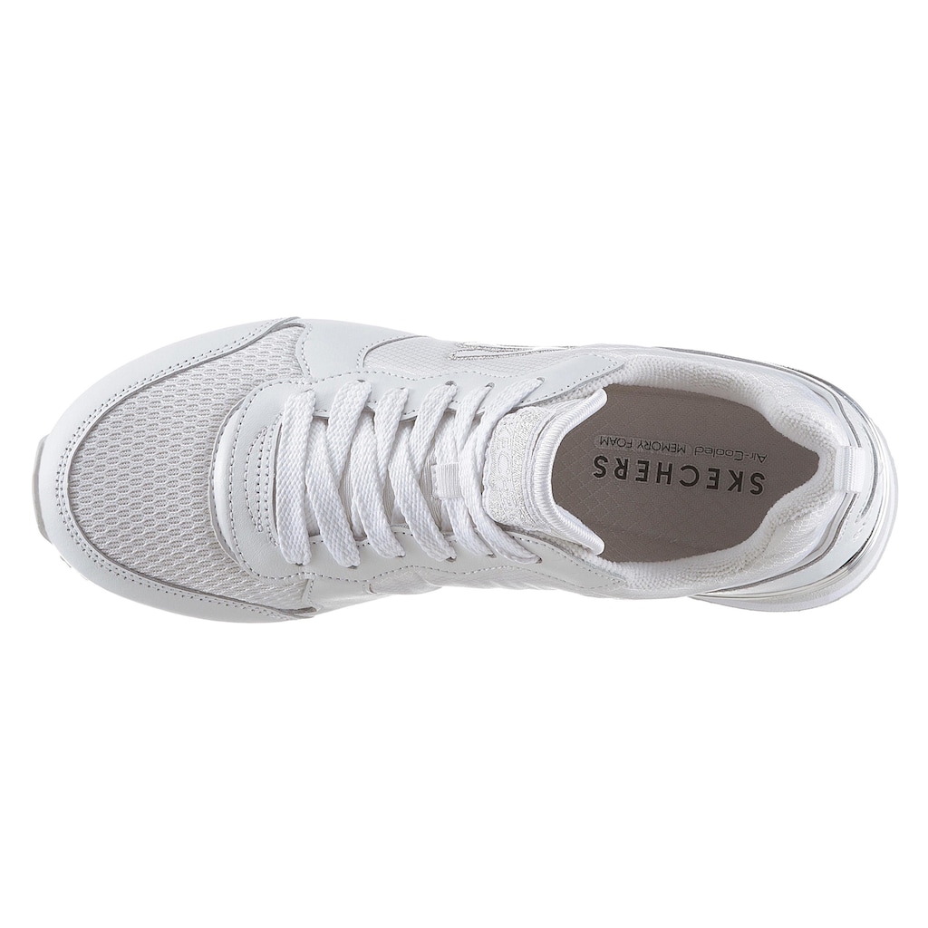 Skechers Sneaker »Gold´n Gurl«, mit Metallic-Details, Freizeitschuh, Halbschuh, Schnürschuh