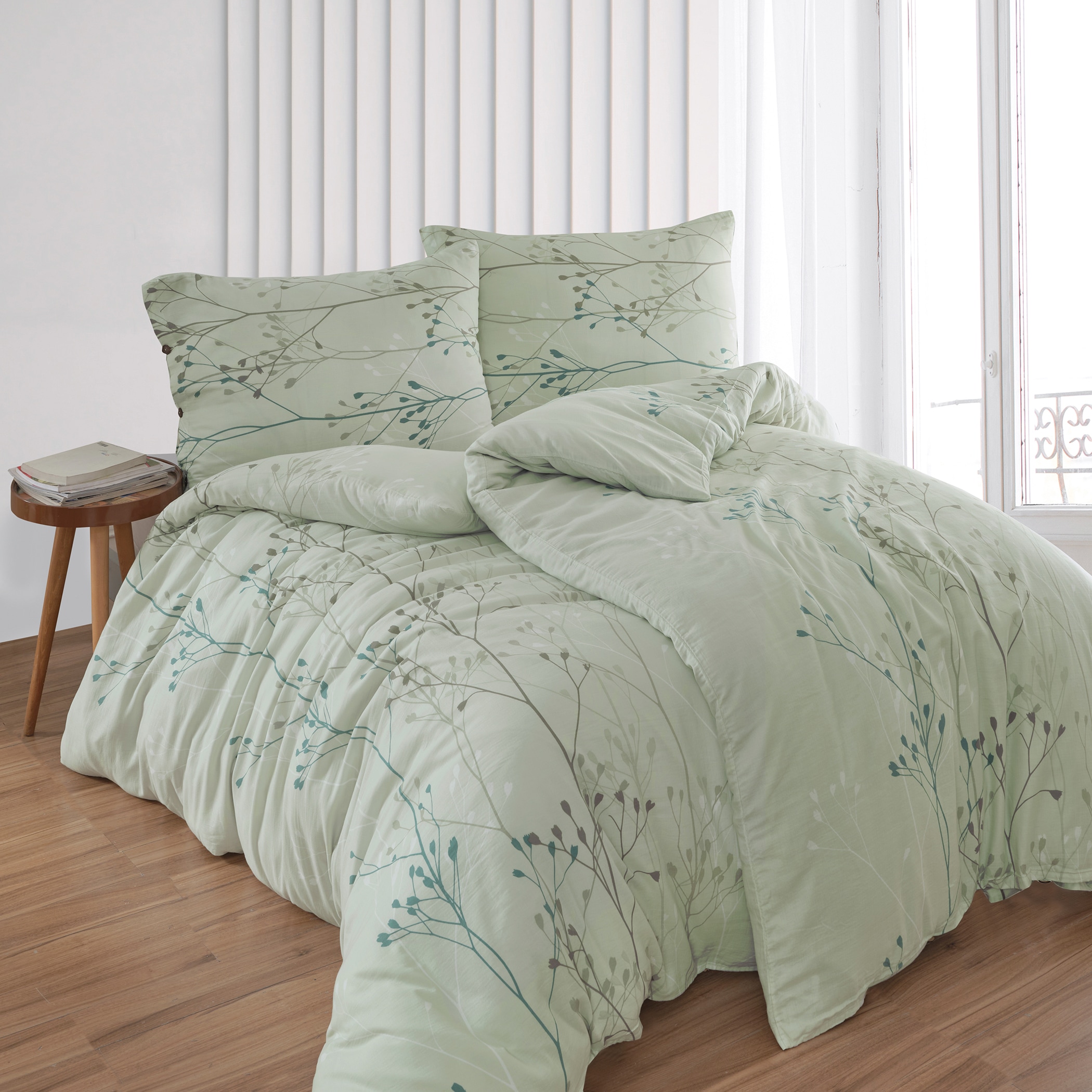 Florella Bettwäsche »Sena salbei Soft-Air Musselin,  100% Baumwolle«