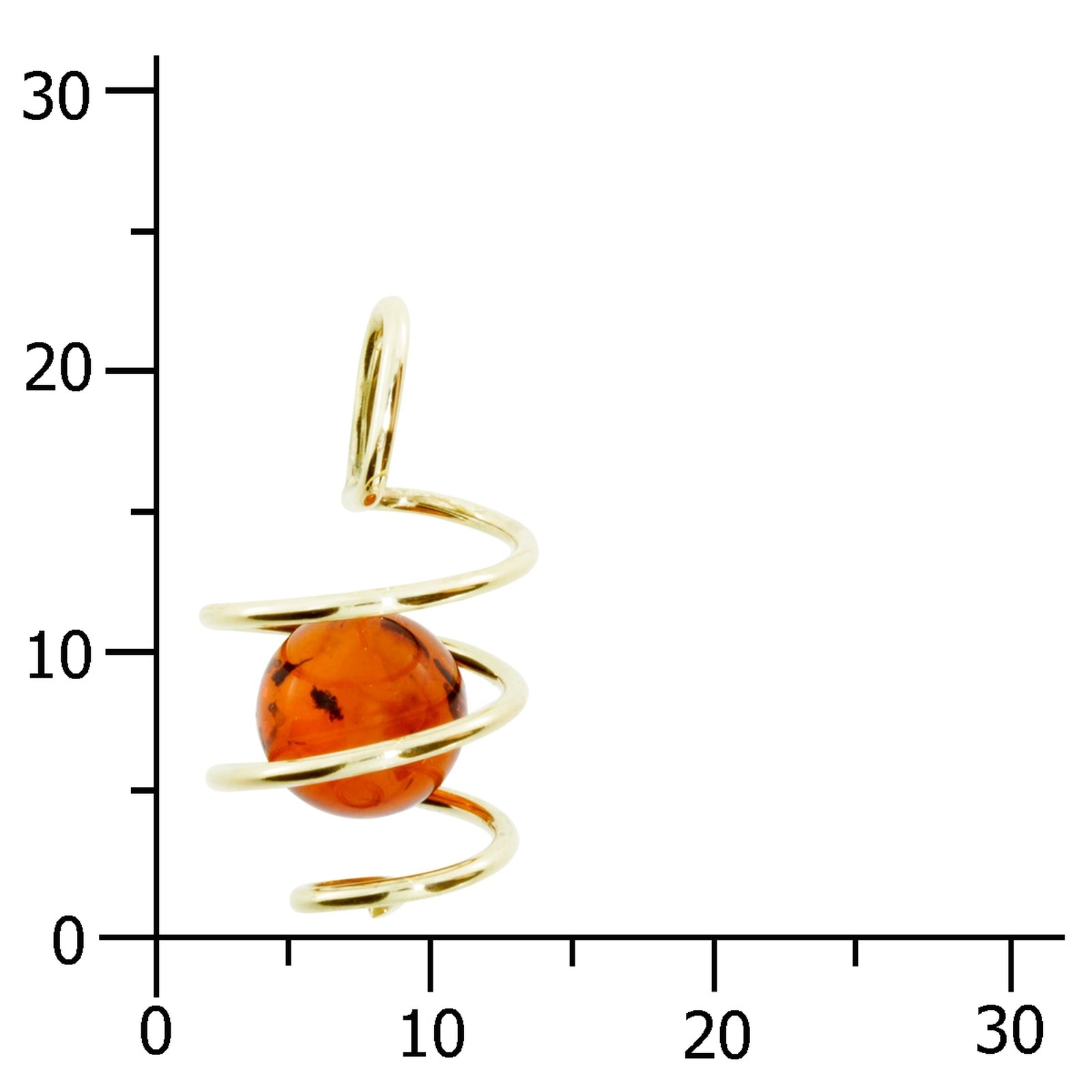 OSTSEE-SCHMUCK Kettenanhänger »- Spirale - Gold 333/000 - Bernstein«