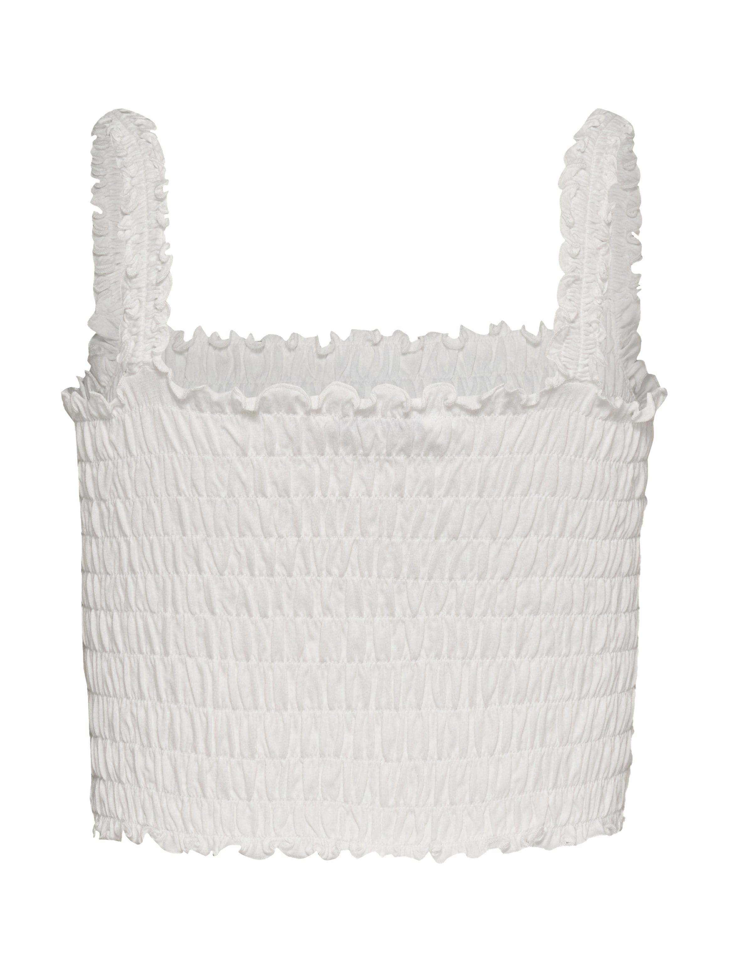 Tommy Jeans Smoktop »TJW SMOCK VARSITY BRALETTE«, in Smok-Optik
