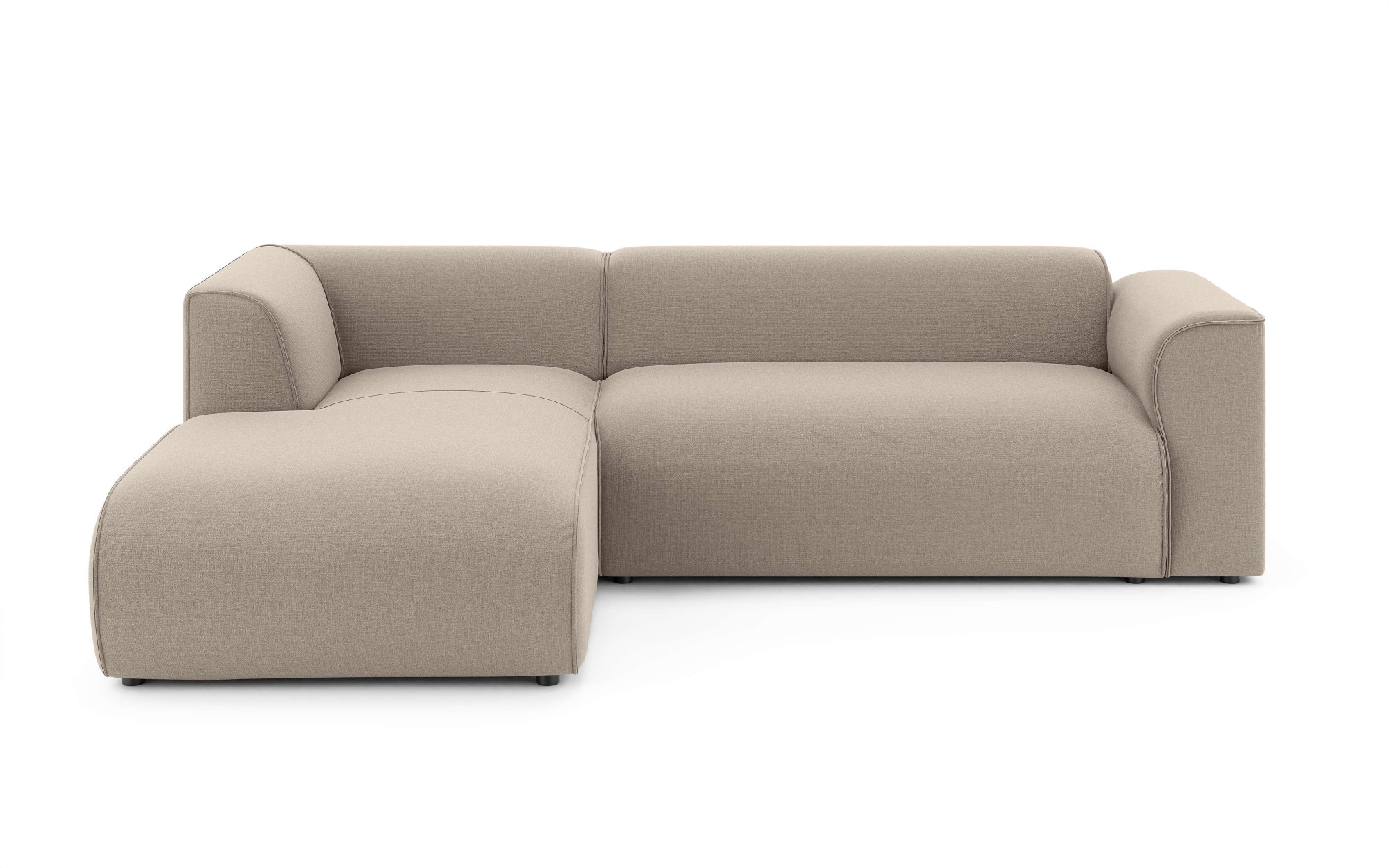Home affaire Ecksofa »GENTON L-Form (257 cm), zeitlos & stilvolles Design,« Aufwendig gepolstert, in Cord, Chenille und Struktur