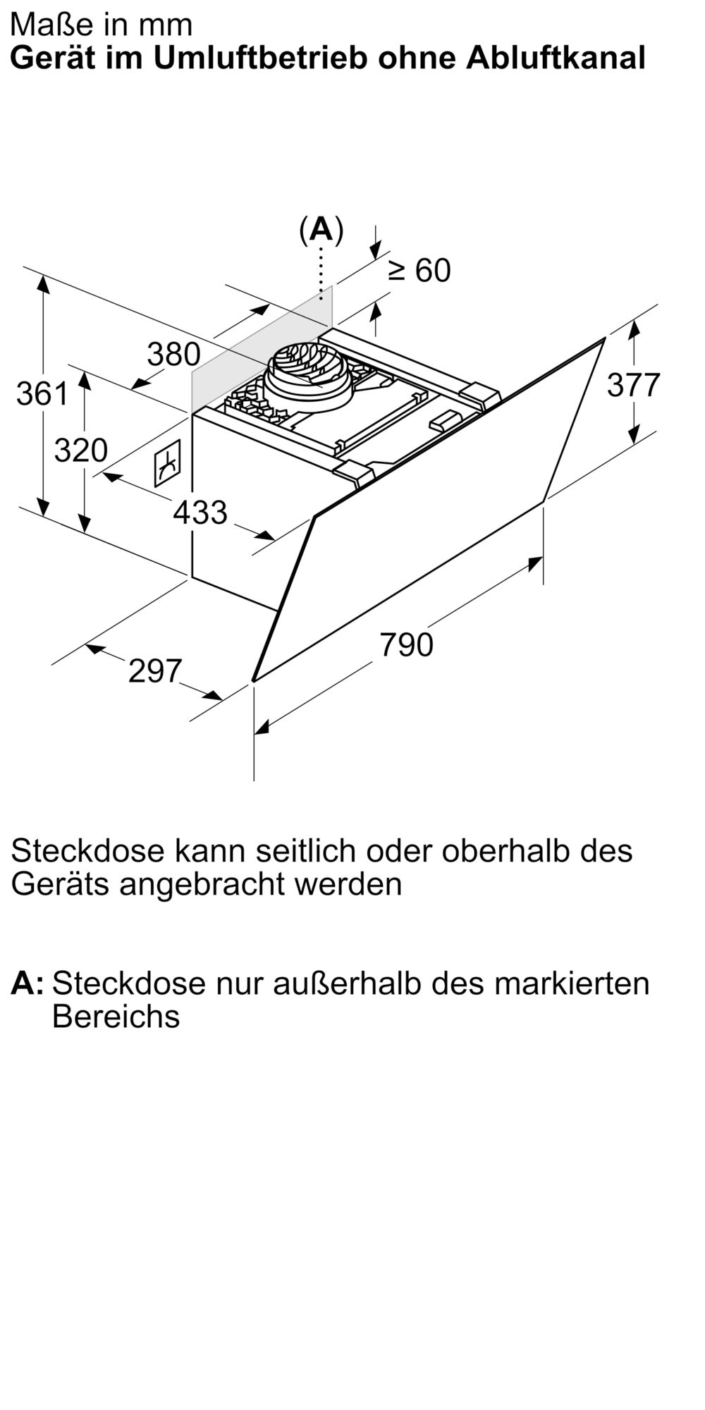 BOSCH Kopffreihaube »DWK87PN61« Serie Serie 6 Mit LED-Beleuchtung und leicht zu reinigendem Filter