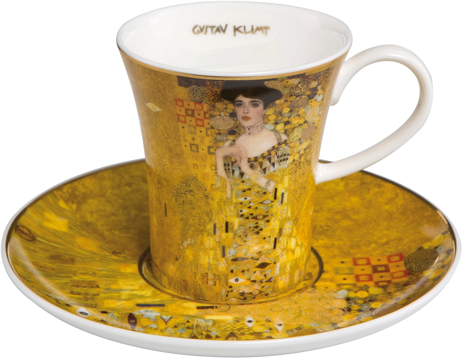 Goebel Espressotasse »Adele Bloch Bauer«, von Gustav Klimt, goldfarben mit  3 Jahren XXL Garantie