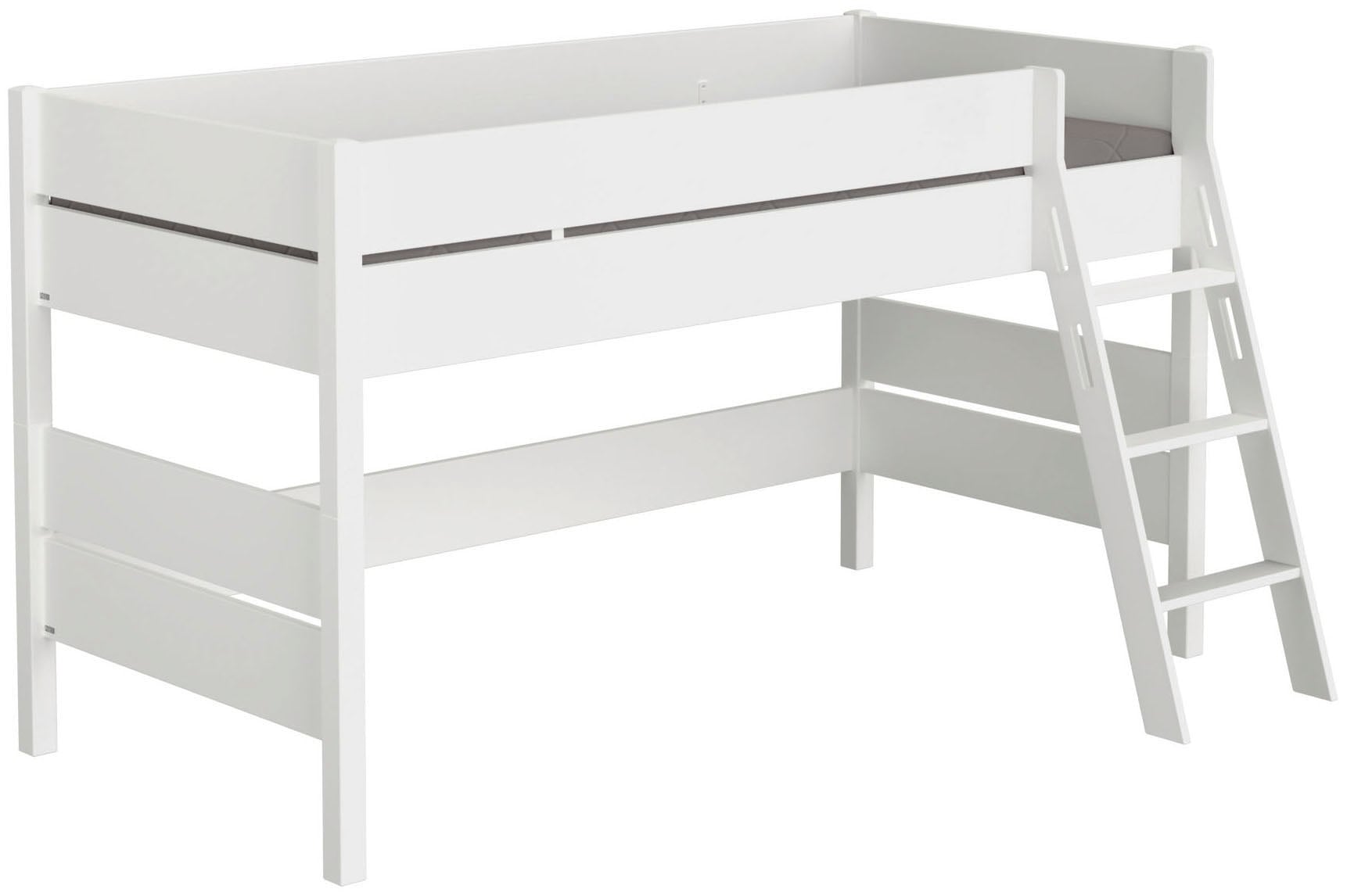 PAIDI Spielbett »TIAGO in verschiedenen Größen und Farben, mit Leiter« Höhe 120 / 160 cm, 120 kg Tragkraft, 5 Jahre Garantie,  Rausfallschutz, geprüfte Sicherheit, umbaubares Bett mit Massivholz