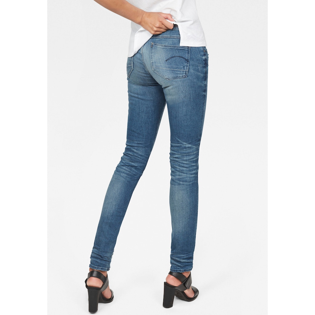 G-Star RAW Skinny-fit-Jeans »Mid Waist Skinny«, moderne Version des klassischen 5-Pocket-Designs