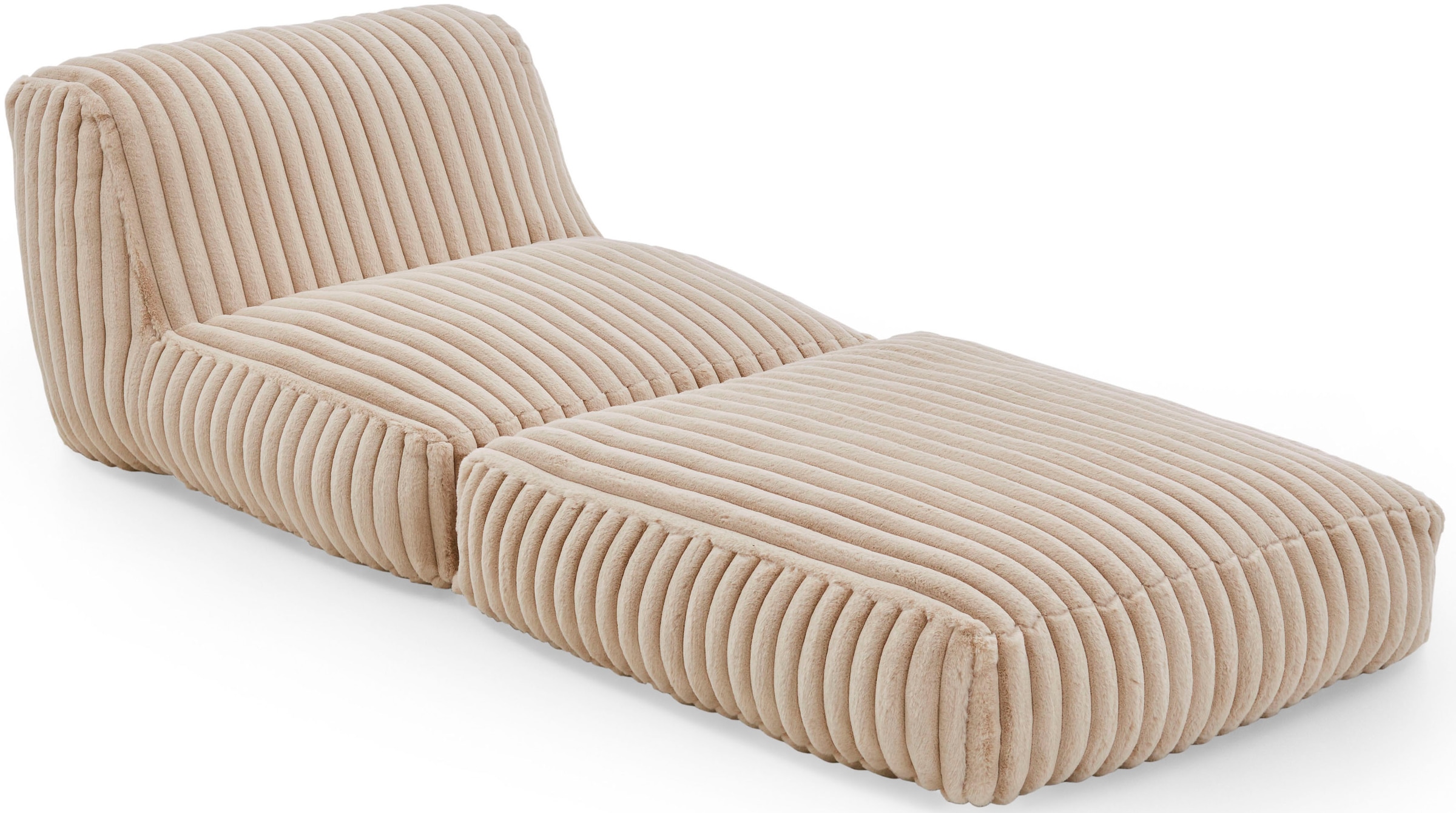 INOSIGN XXL-Sessel »Pia«, Loungesessel in Megacord, 2 Größen, Schlaffunktion und Pouf-Funktion