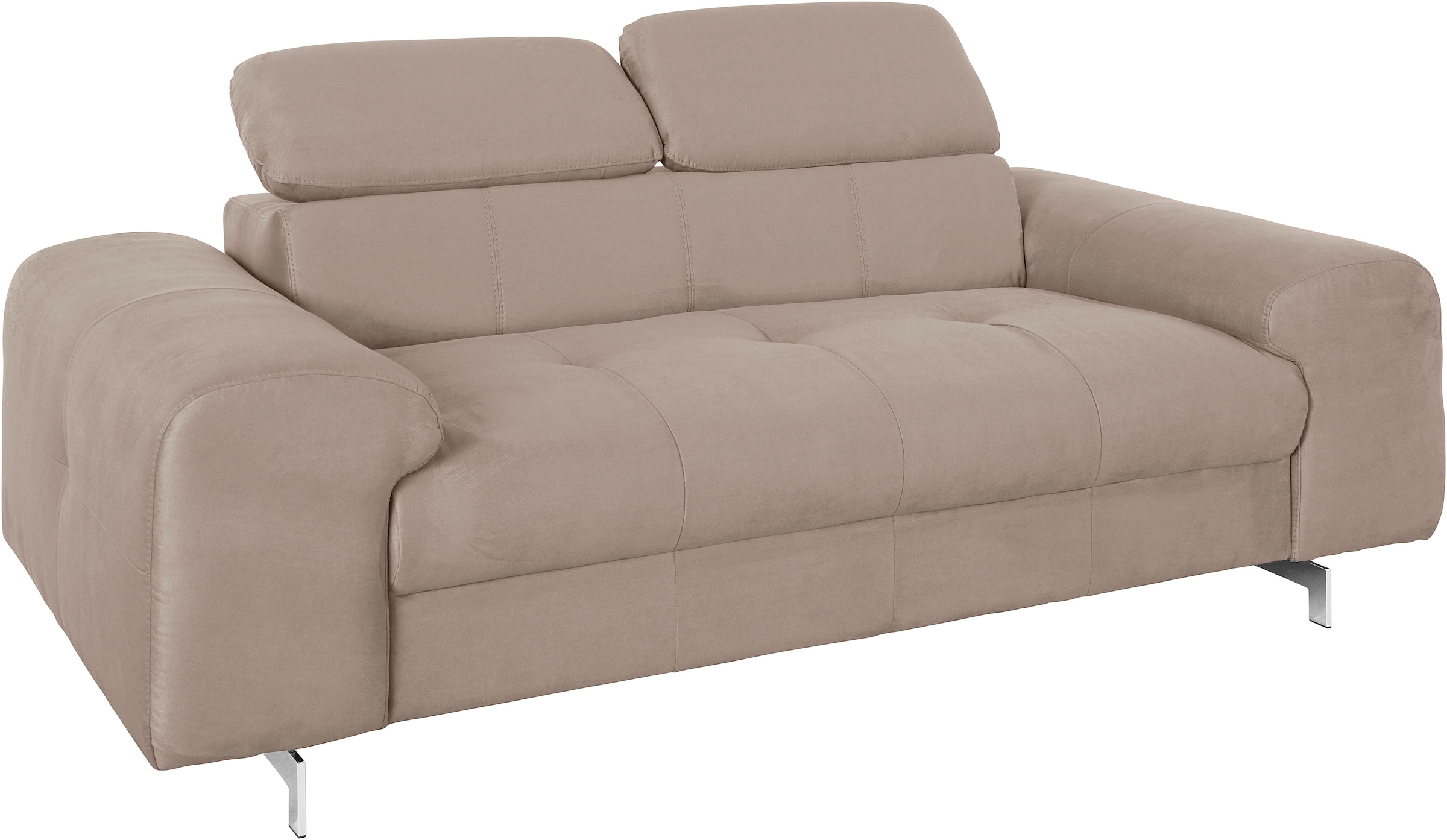 COTTA 2-Sitzer »Chef« Big-Sofa mit Kopfteilverstellung, edle Metallkufen