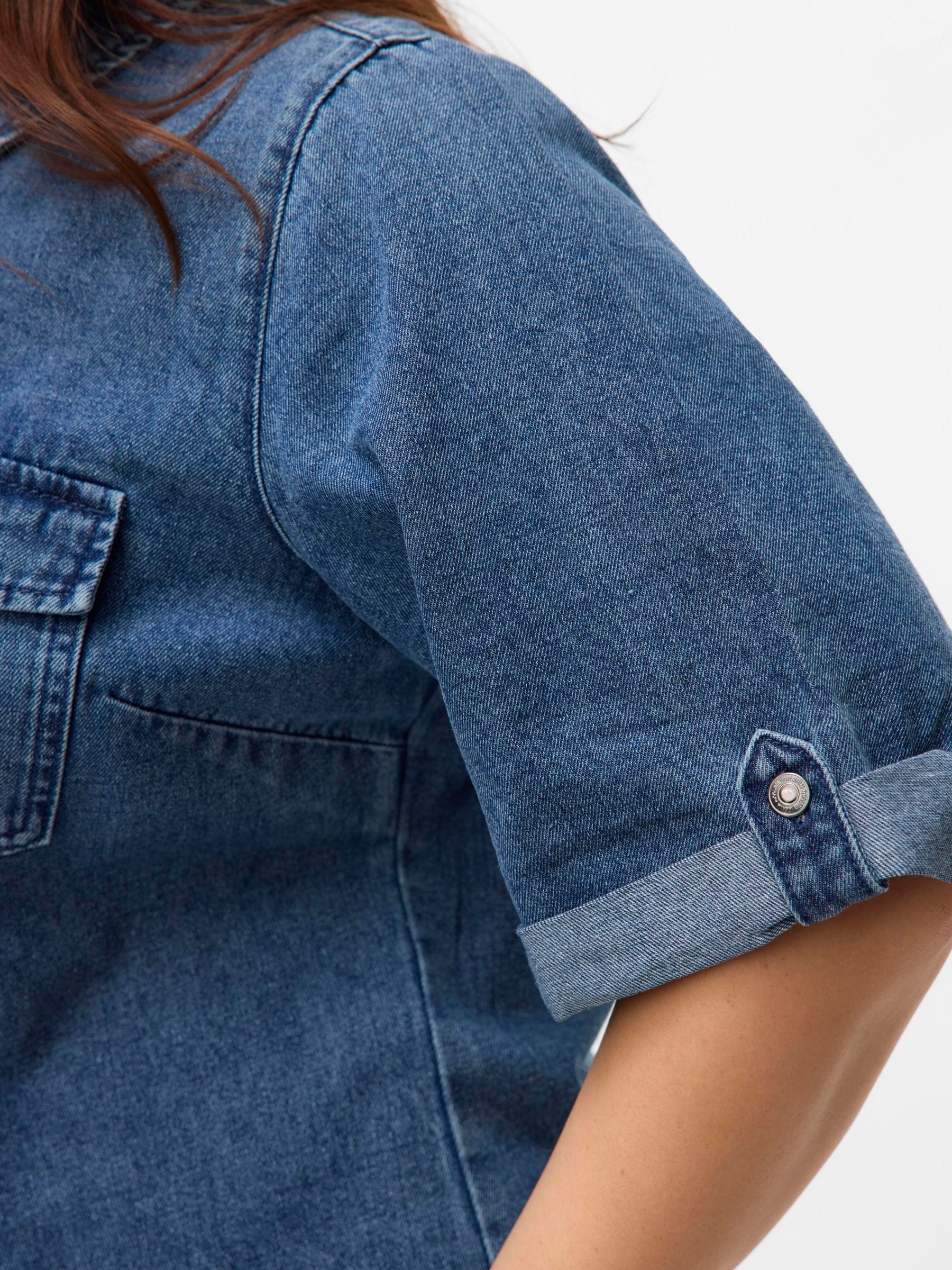 Vero Moda Curve Jeanskleid »VMCJENNIE SS SHORT DENIM DRESS GA CUR« Brusttaschen