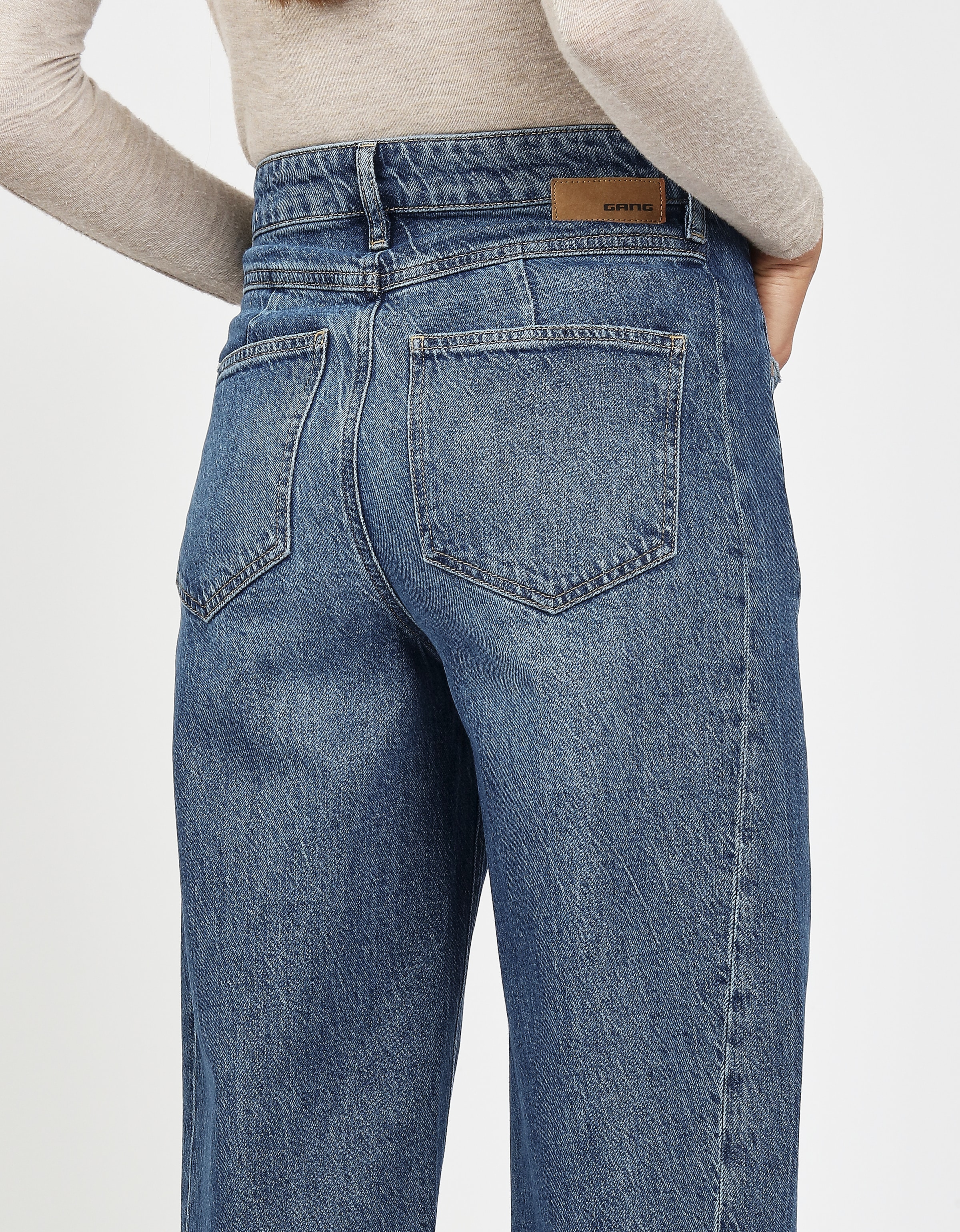 GANG 5-Pocket-Jeans »94BLAKE«, mit eingesetztem Seitenstreifen, cropped