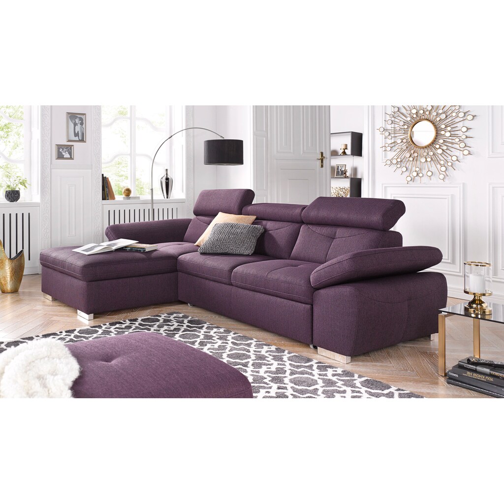 exxpo - sofa fashion Ecksofa, wahlweise mit Bettfunktion und Bettkasten