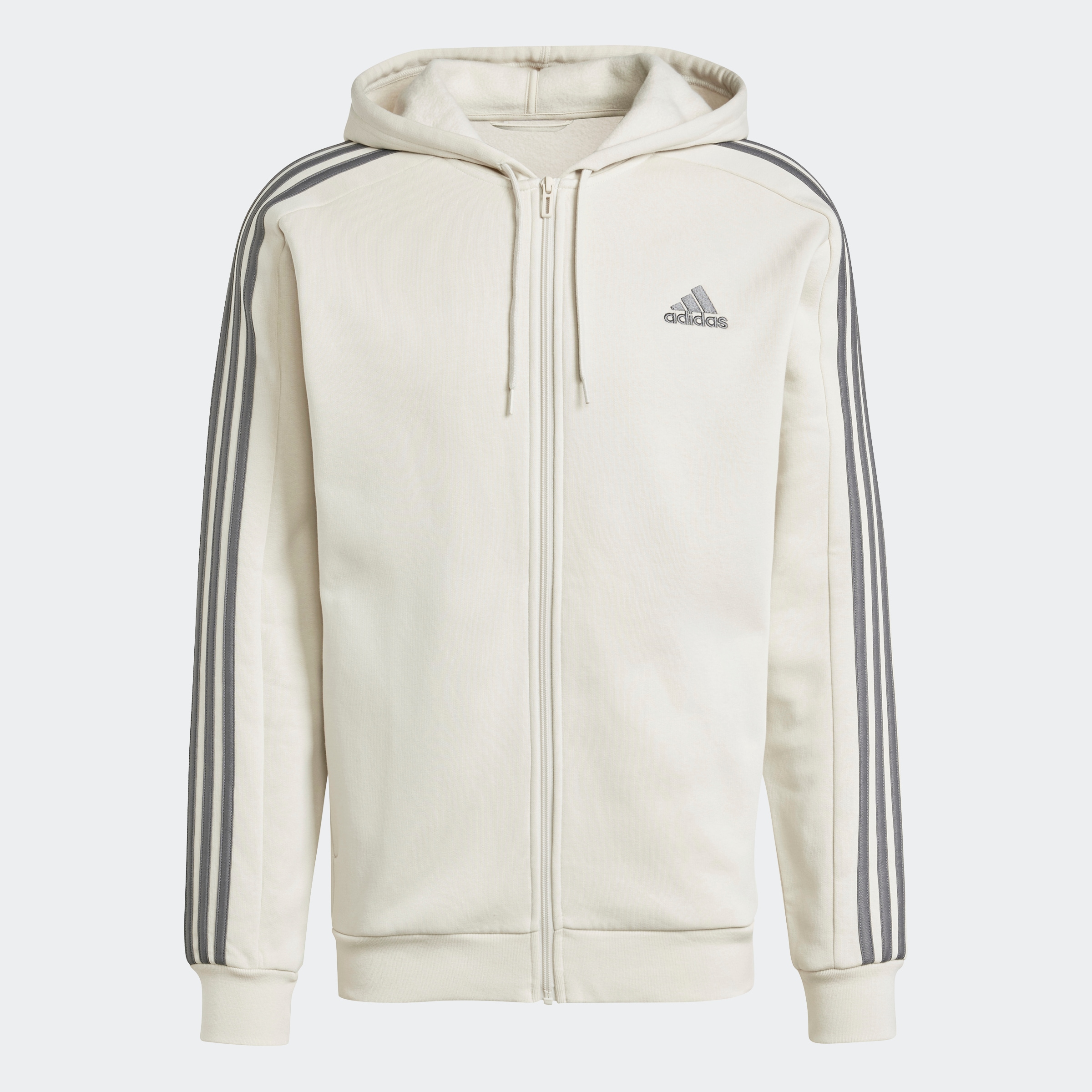 adidas Sportswear Kapuzensweatjacke »ESSENTIALS 3STREIFEN KAPUZENJACKE«, angenehmes Material aus Baumwollmix