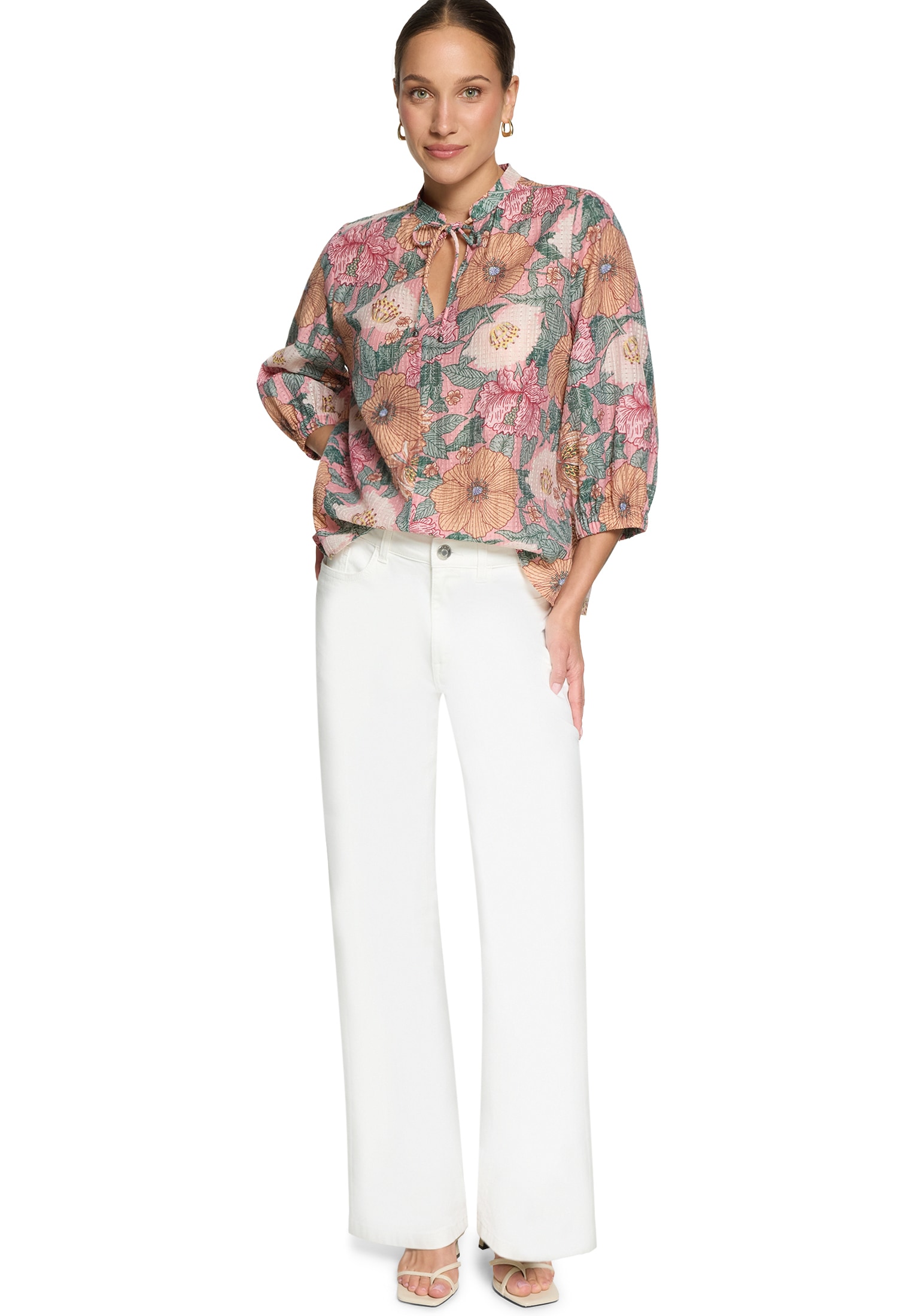 Zero Klassische Bluse »Tunika-Bluse mit Blumenprint«