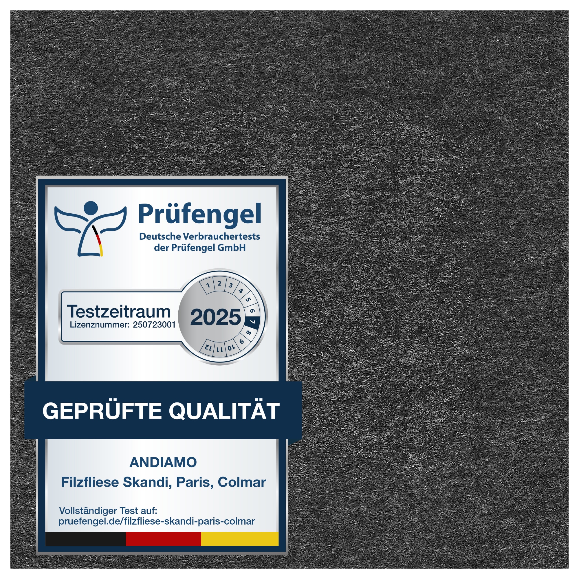 Andiamo Teppichfliese "Skandi, selbstklebend, Gesamthöhe 4 mm" rechteckig 40x40 cm, 25 Stück (4 qm), 50 Stück (8 qm) oder 100 Stück (16 qm)