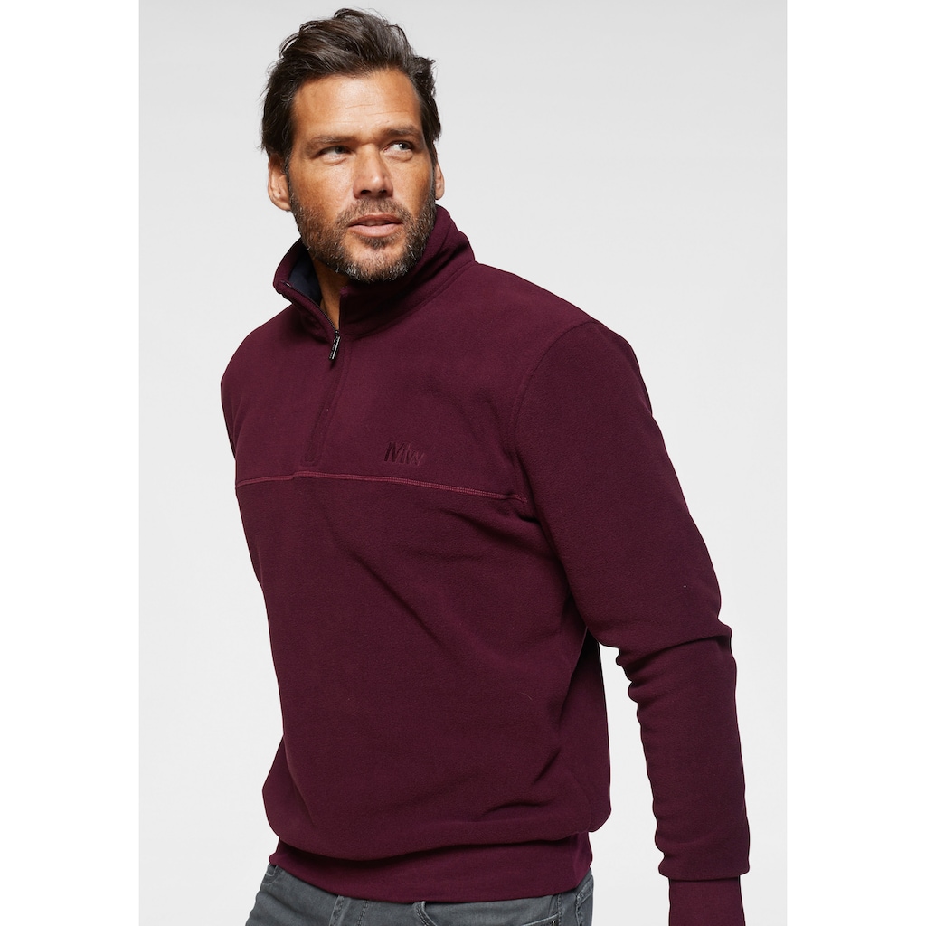 Man's World Fleecepullover, mit Troyerkragen