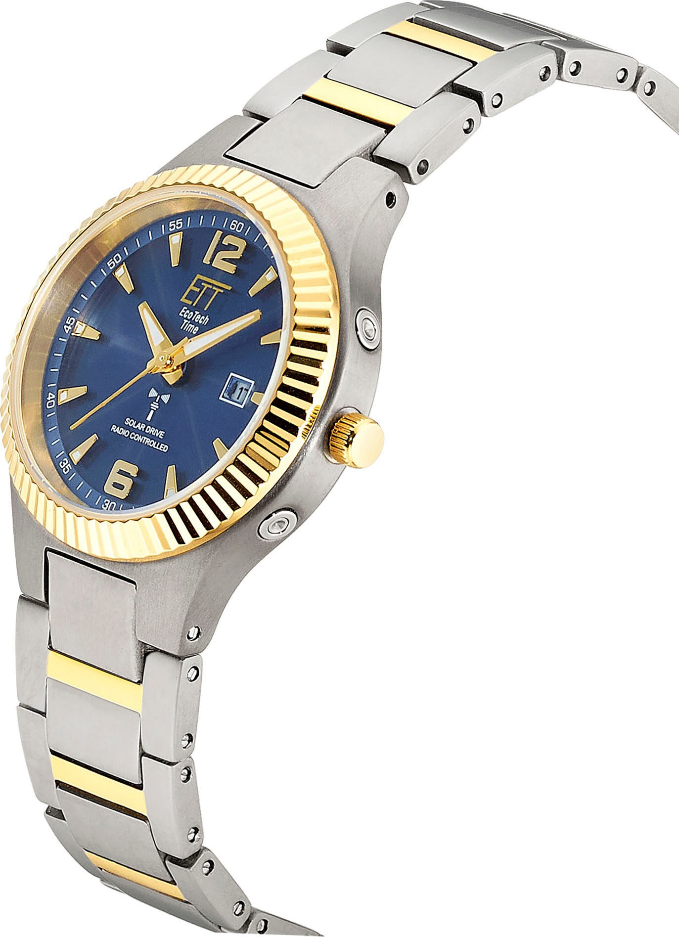 ETT Funkuhr »Everest Lady«, Armbanduhr, Solar, Damenuhr, analog, automatischer Kalender, Tag