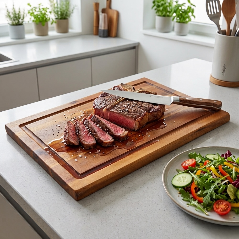 KESPER® Schneidebrett »Servierbrett, Akazie, FSC« 5er Set