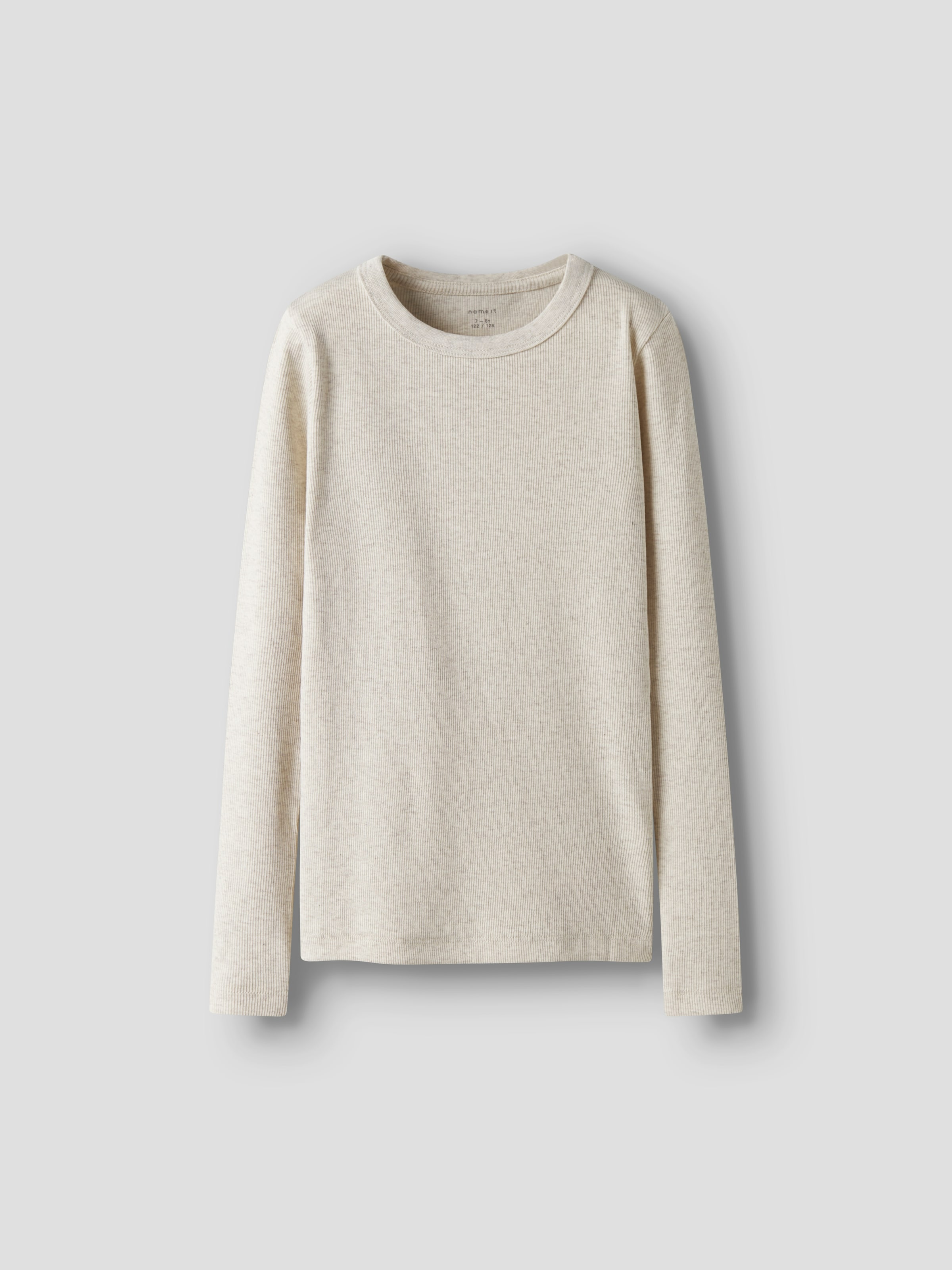 Name It Langarmshirt »NKFNAKAL LS TOP NOOS«, in Basic-Form und leicht gerippter Qualität