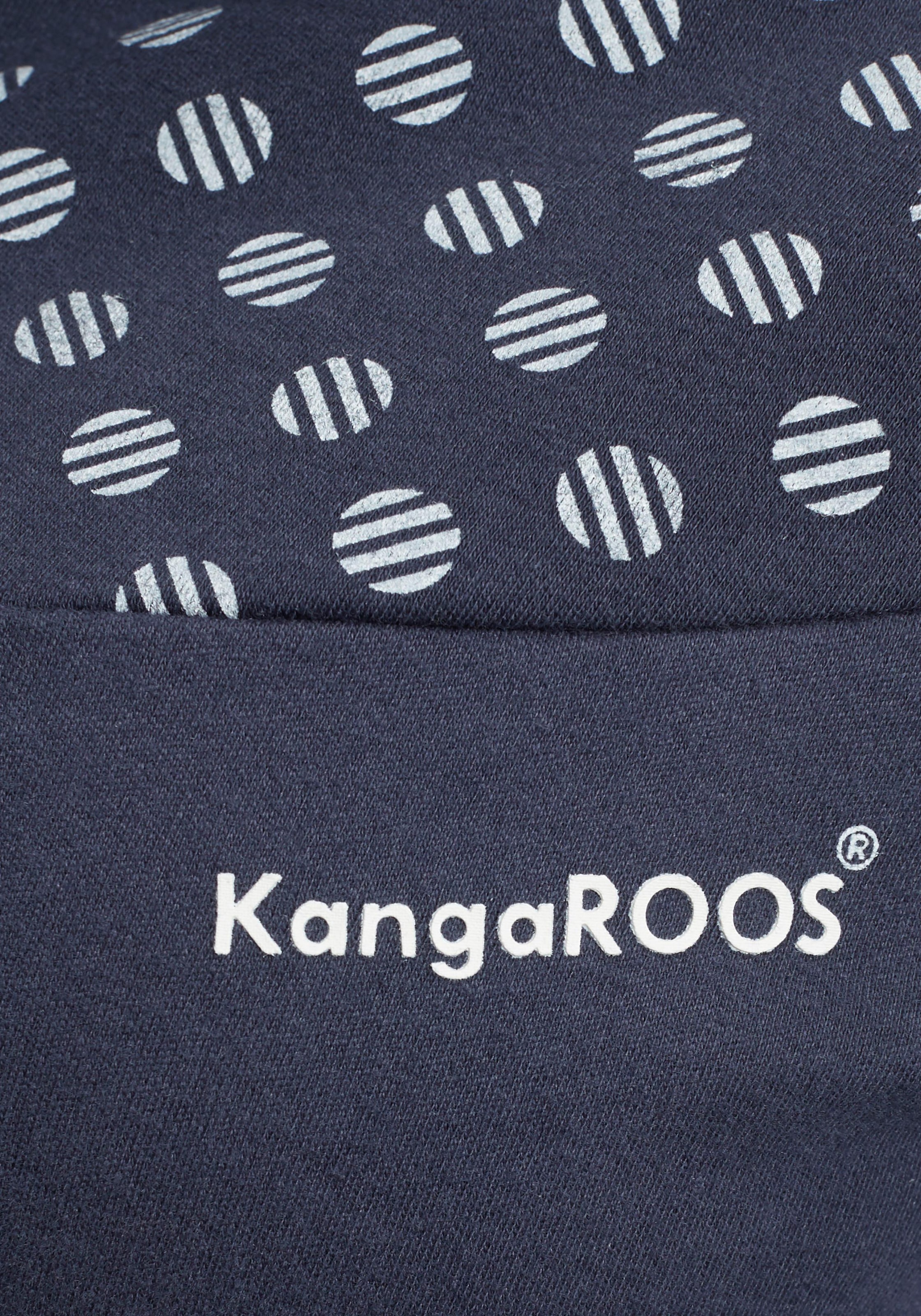 KangaROOS Sweatkleid, lang, aus Baumwolle, Langarm, mit breiten Rippbündchen