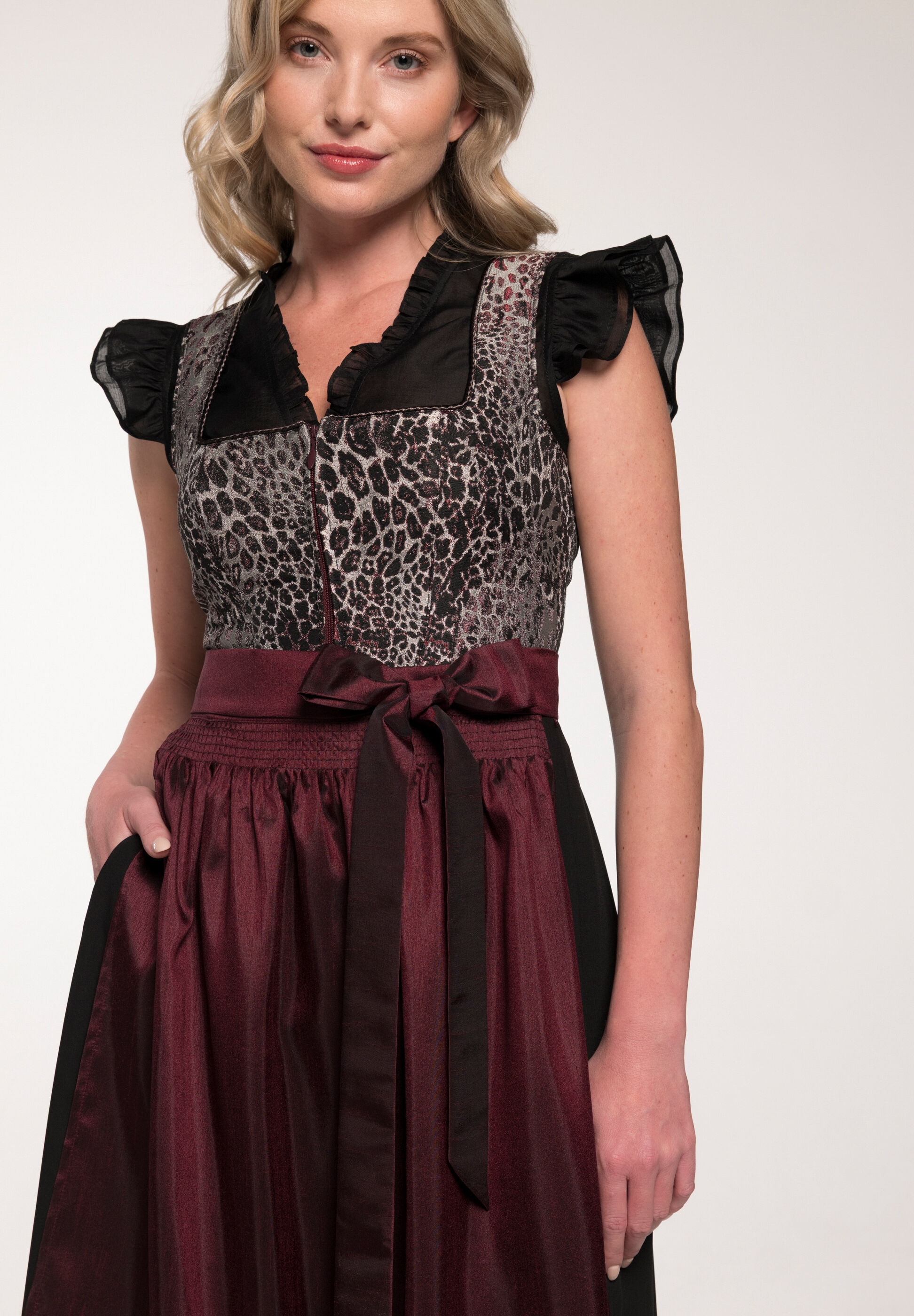 Spieth & Wensky Dirndl »Gälin« modernes Leo-Muster