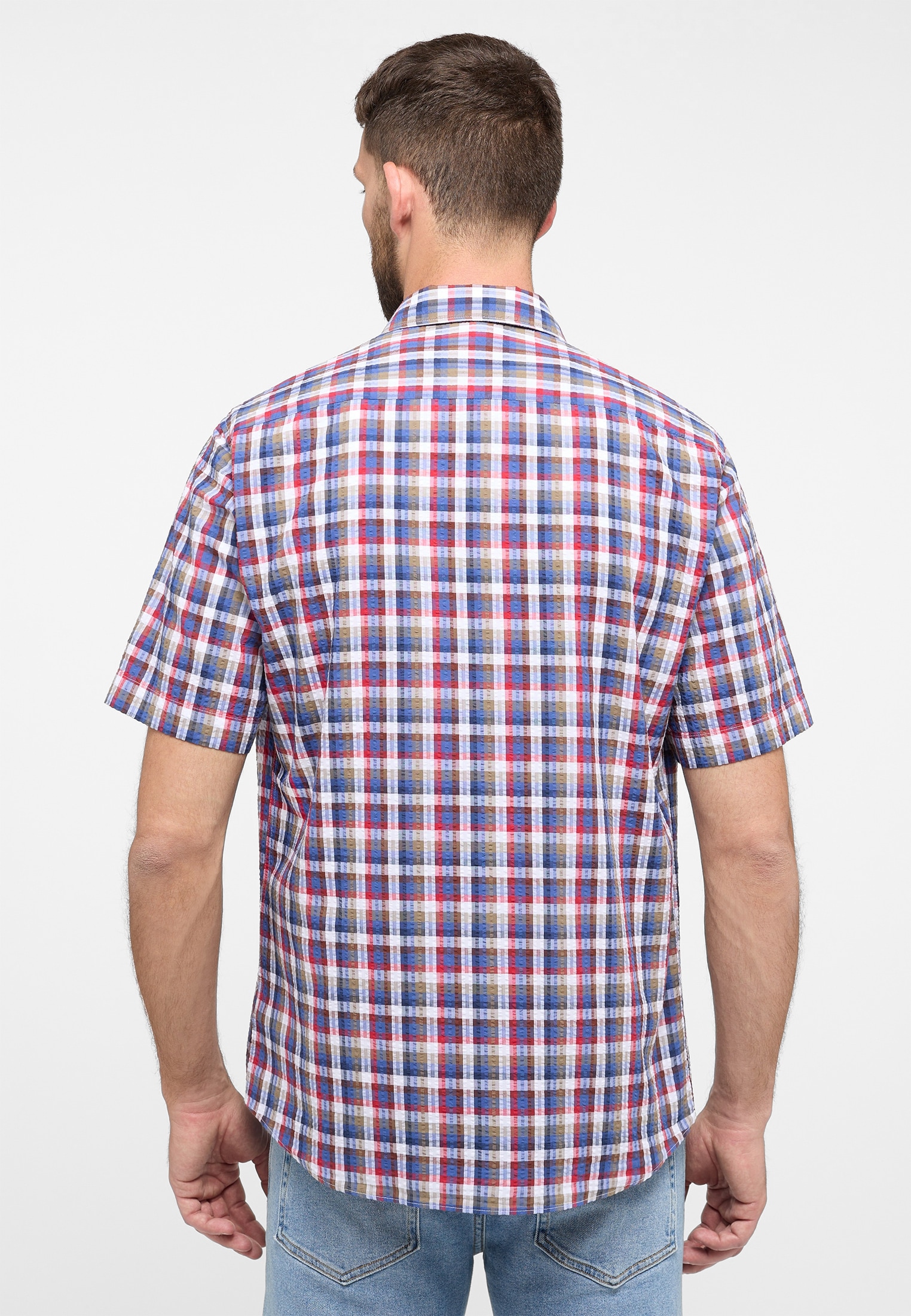 Eterna Kurzarmhemd »MODERN FIT« EASY IRON (bügelleicht)