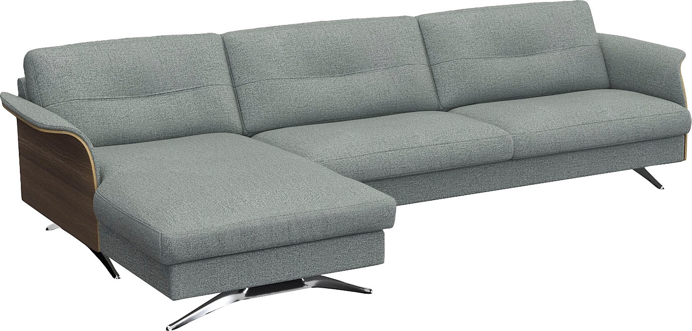 FLEXLUX Ecksofa »Glow Designsofa, bequem und komfortabel durch hochwertigen Sitzaufbau«, L-Form, Modernes skandinavisches Design