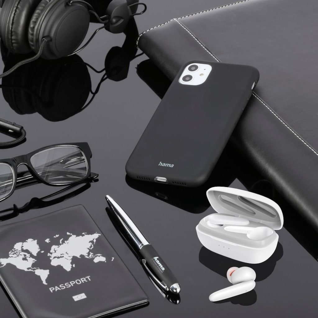 Hama Bluetooth-Kopfhörer »Bluetooth®-Kopfhörer Passion Clear, True Wireless TWS, In Ear«, Active Noise Cancelling (ANC)-Freisprechfunktion-Sprachsteuerung