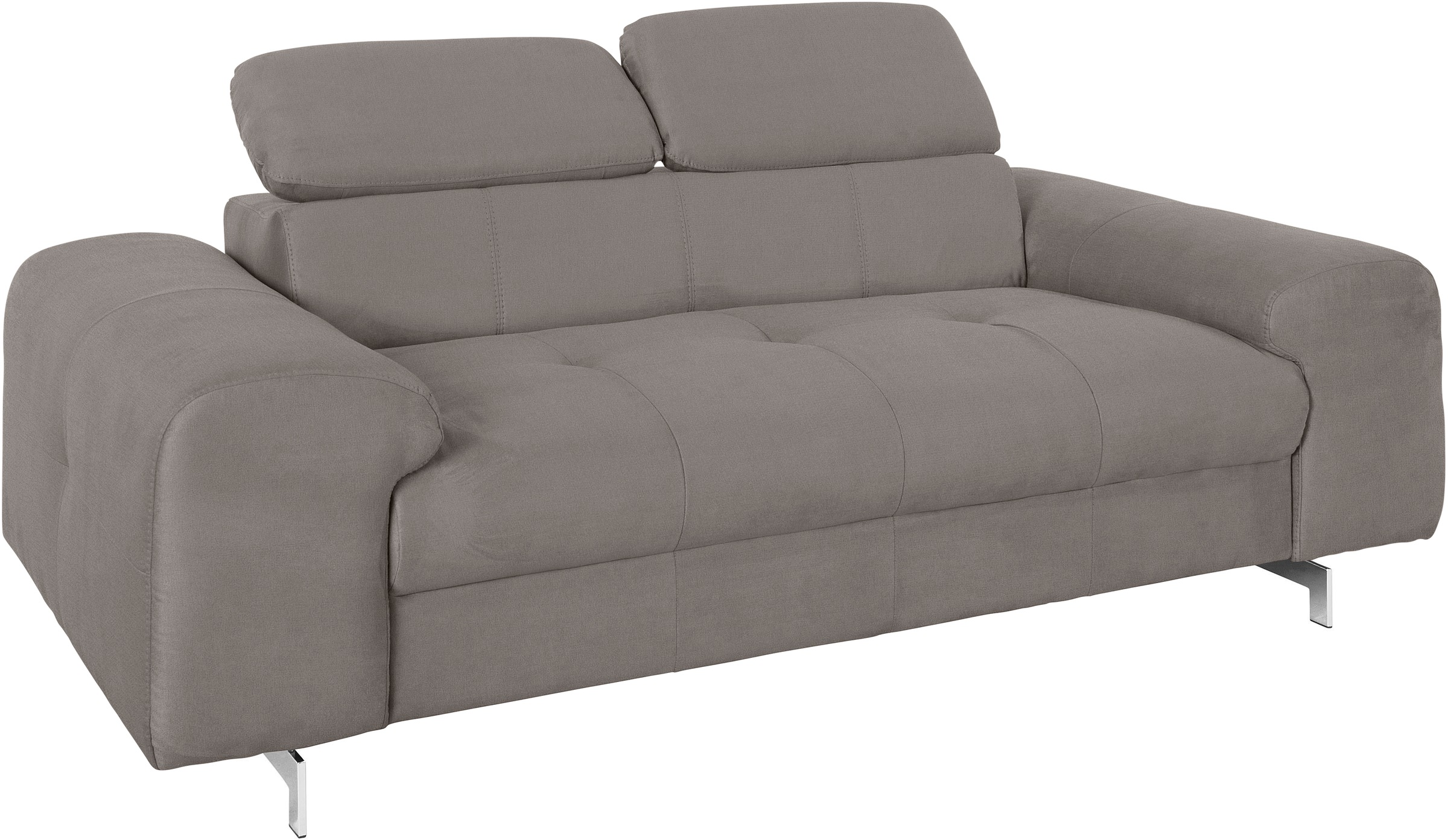 COTTA 2-Sitzer »Chef«, Big-Sofa mit Kopfteilverstellung, edle Metallkufen