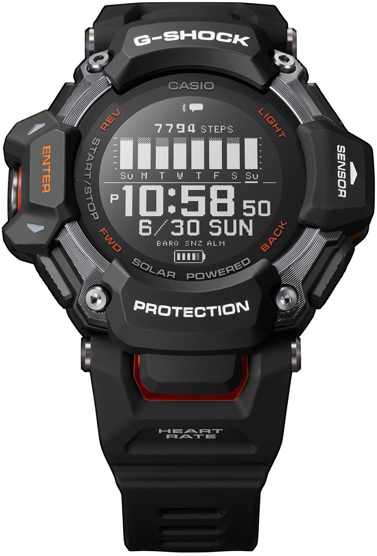 CASIO G-SHOCK Smartwatch, Solaruhr, Armbanduhr, Herrenuhr, Digitaluhr,Stoppfunktion, Weltzeit)