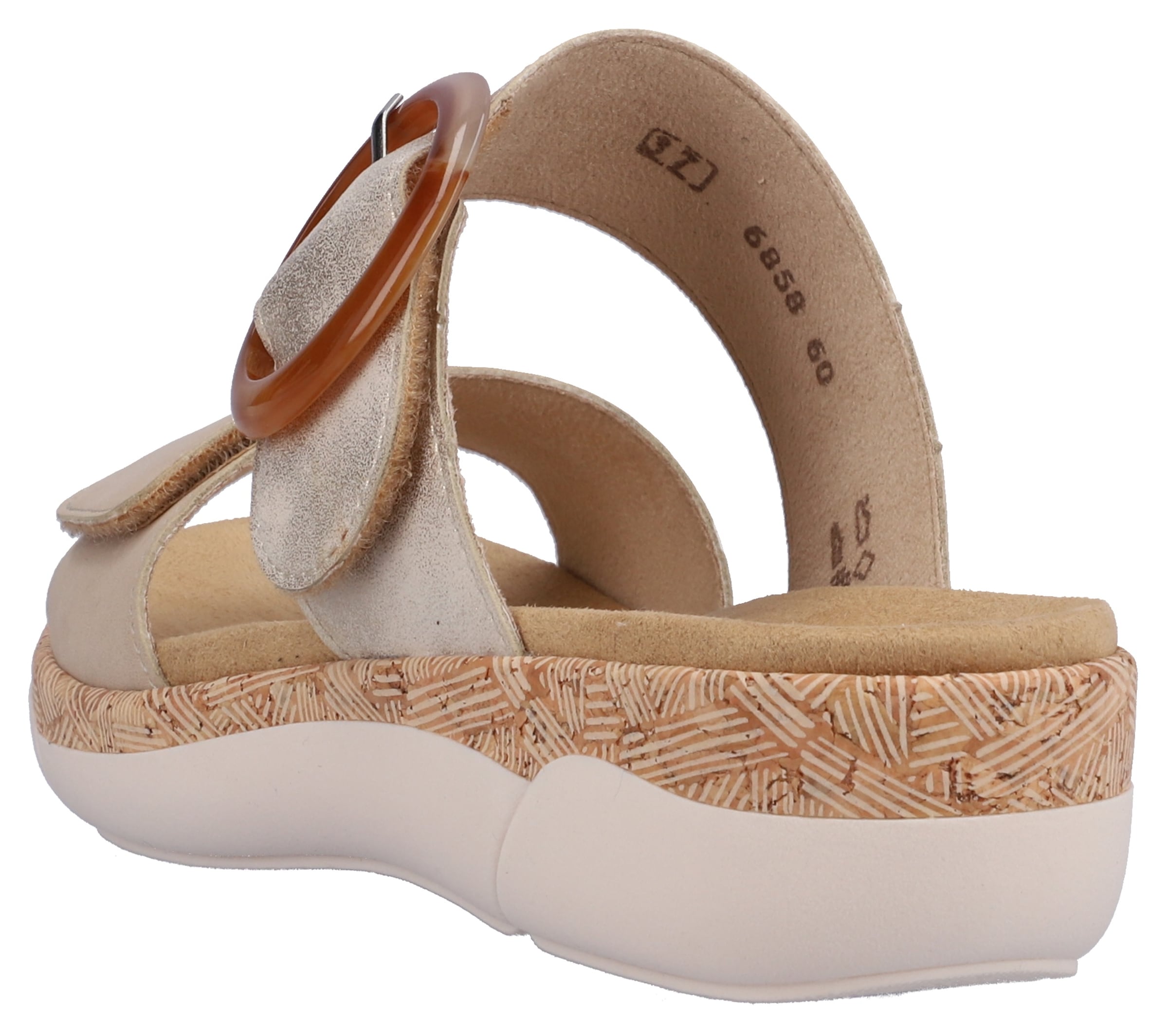 Remonte Pantolette, Keilabsatz, Sommerschuh, Schlupfschuh mit Wechselfußbett