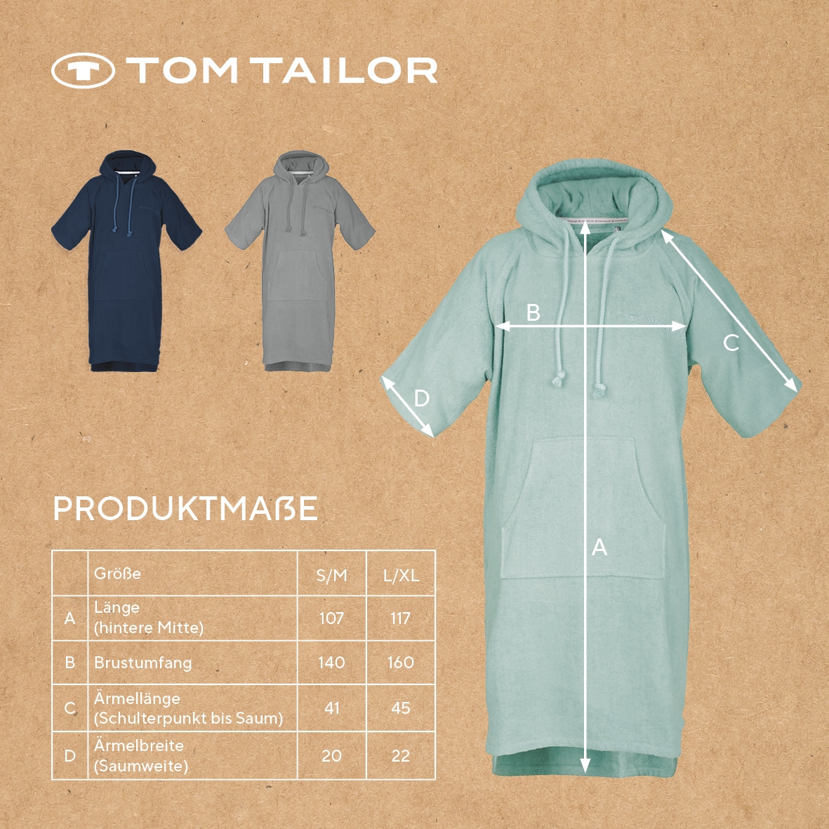 TOM TAILOR HOME Badeponcho »Surfponcho COLOR BATH«