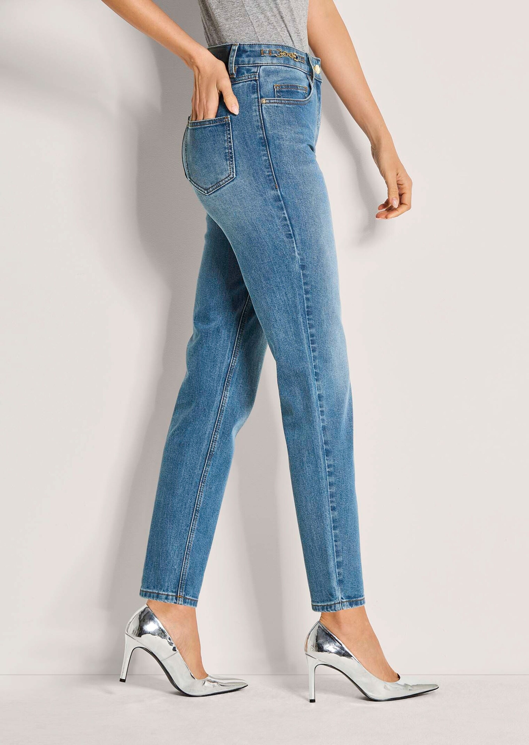 MADELEINE Regular-fit-Jeans »Jeans Lange Slim Fit Stretch-Jeans«