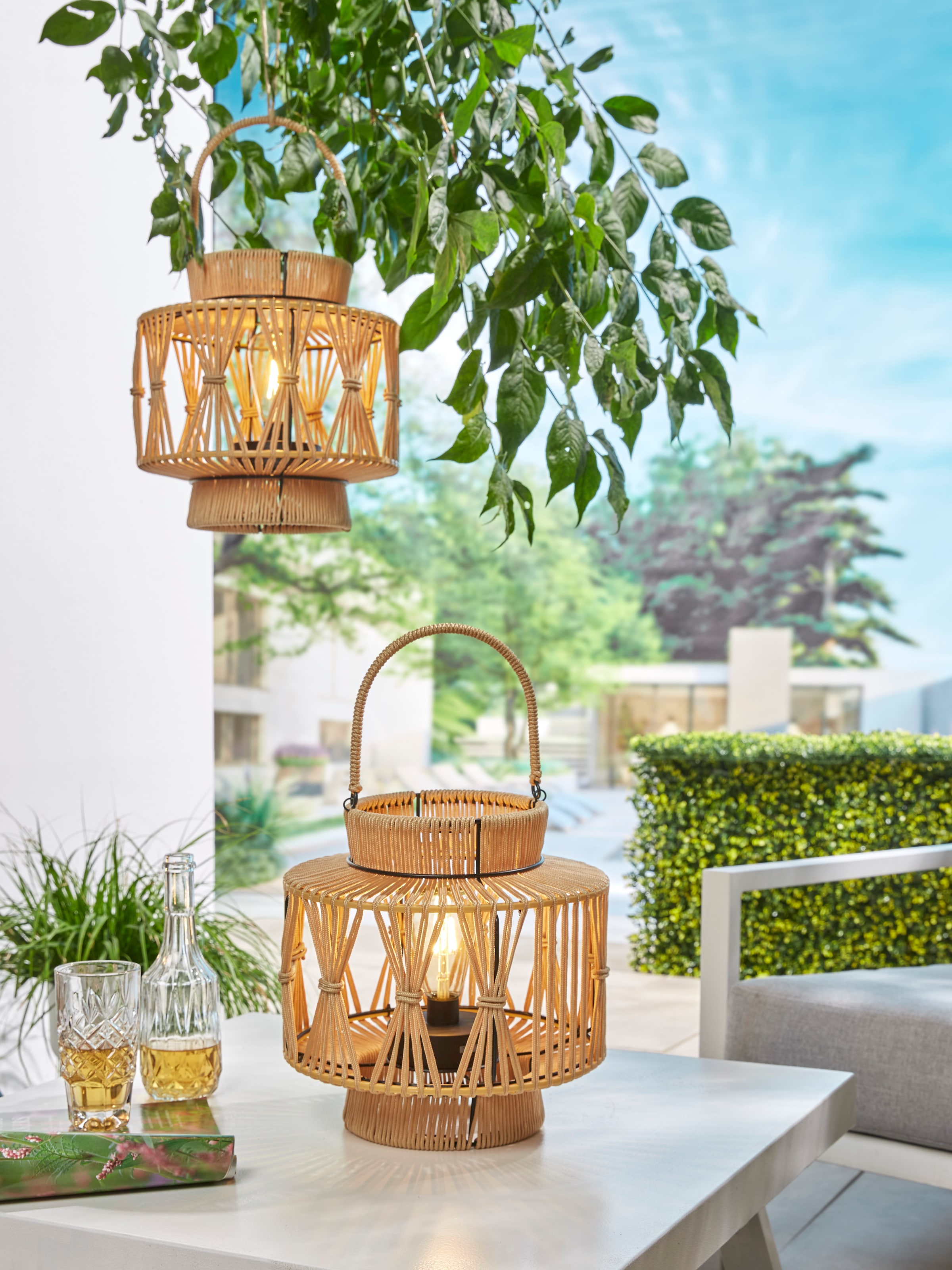 LUXFORM Gartenleuchte »Luxform USB Alhambra Large« LED-Modul 1 Stk. Warmweiß LED-Gartenleuchte, Akkubetrieben, aufladbar über USB