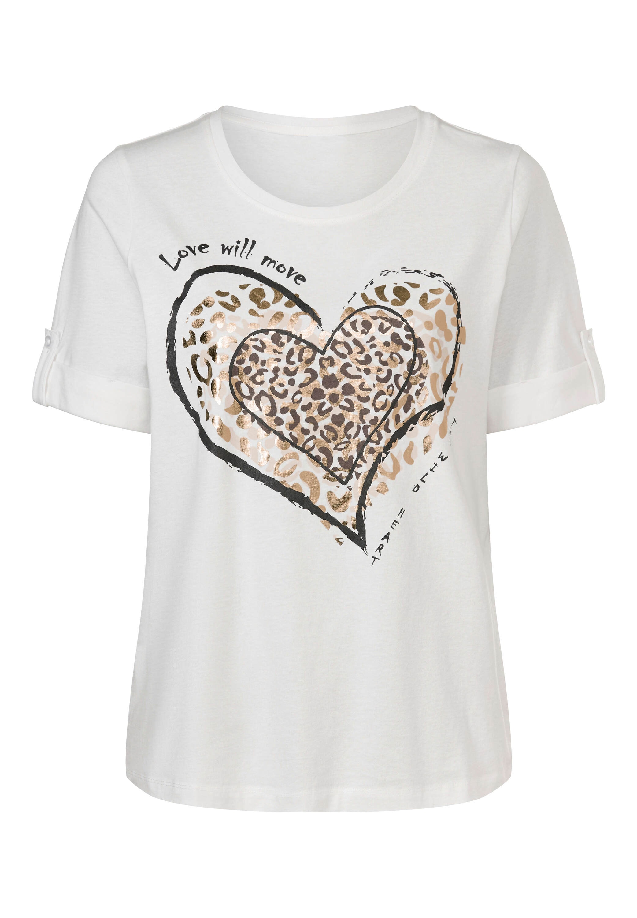 Sieh an! T-Shirt »Kurzarm-Shirt Kurzarmshirt mit Leo-Print«