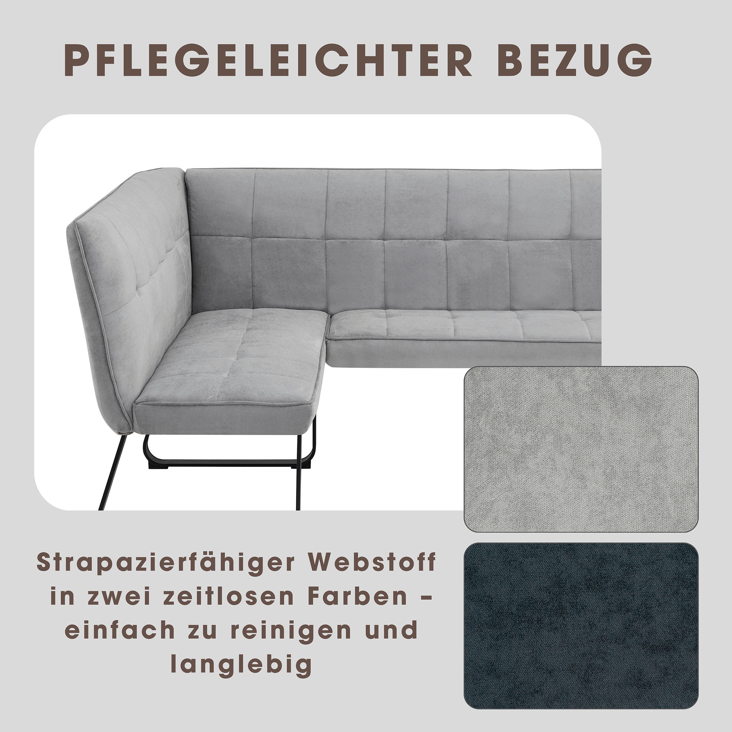 byLIVING Eckbank »Talea Küchenbank« 1 Stk. tlg. Komortable Nosaqfederung und gemütlicher Stoffbezug mit Farbauswahl